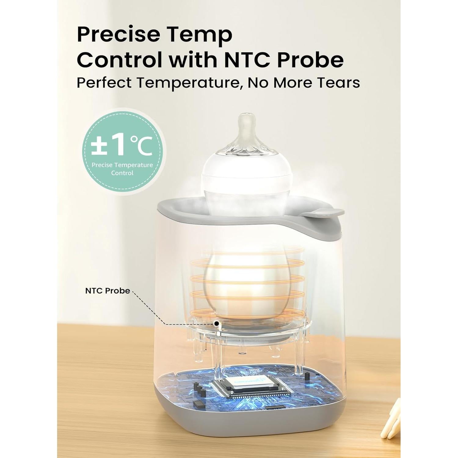 Calentador de Biberones GROWNSY 2025, Rápido y Multifuncional