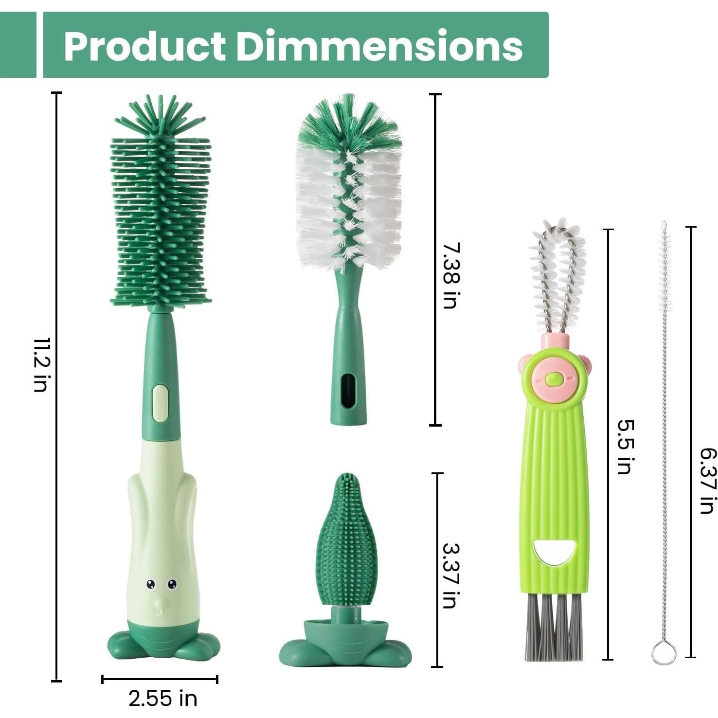 Juego de Cepillos para Biberones Ariseno 5 en 1 Libre de BPA