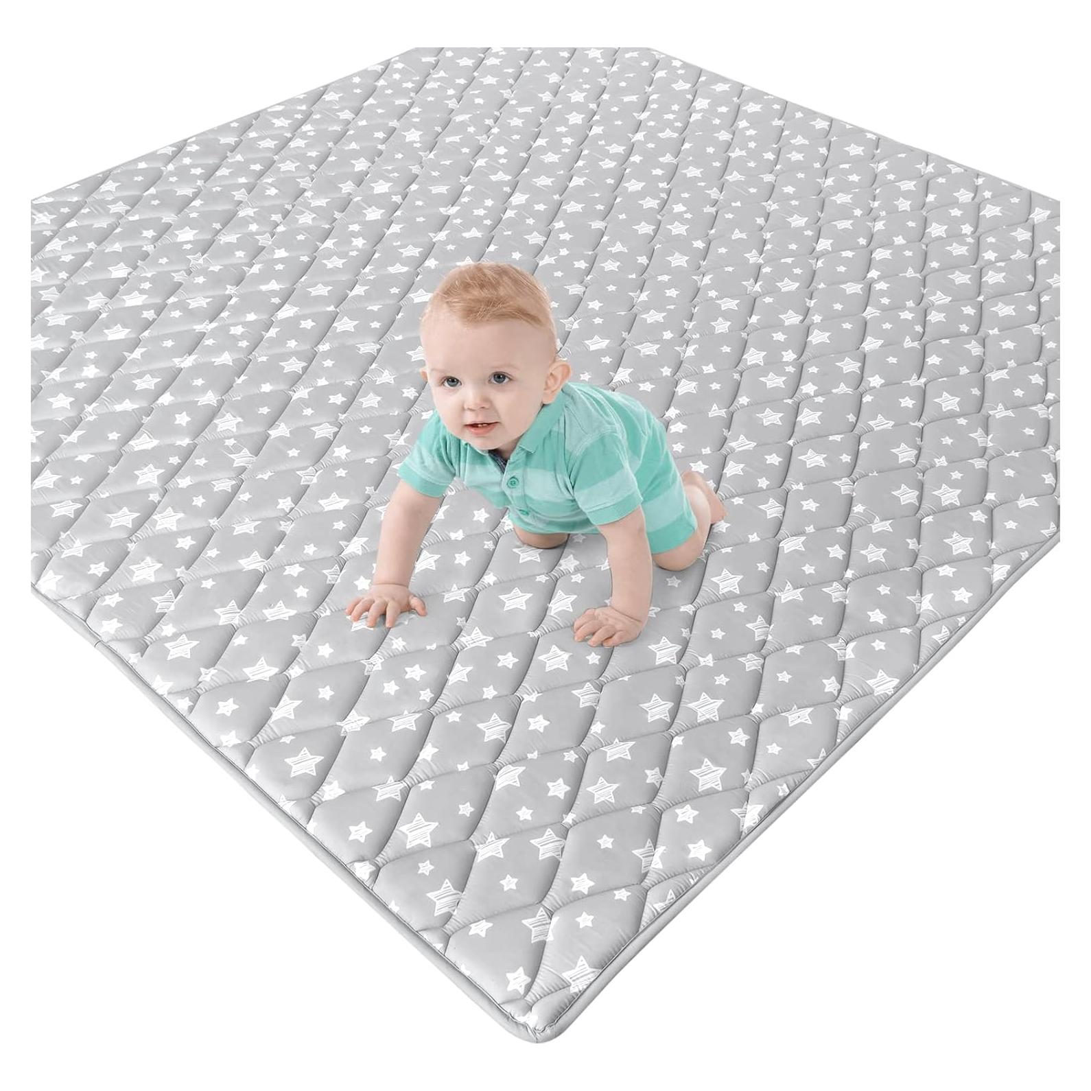 Alfombra de Juego para Bebés 127x127 cm Moonsea Antideslizante