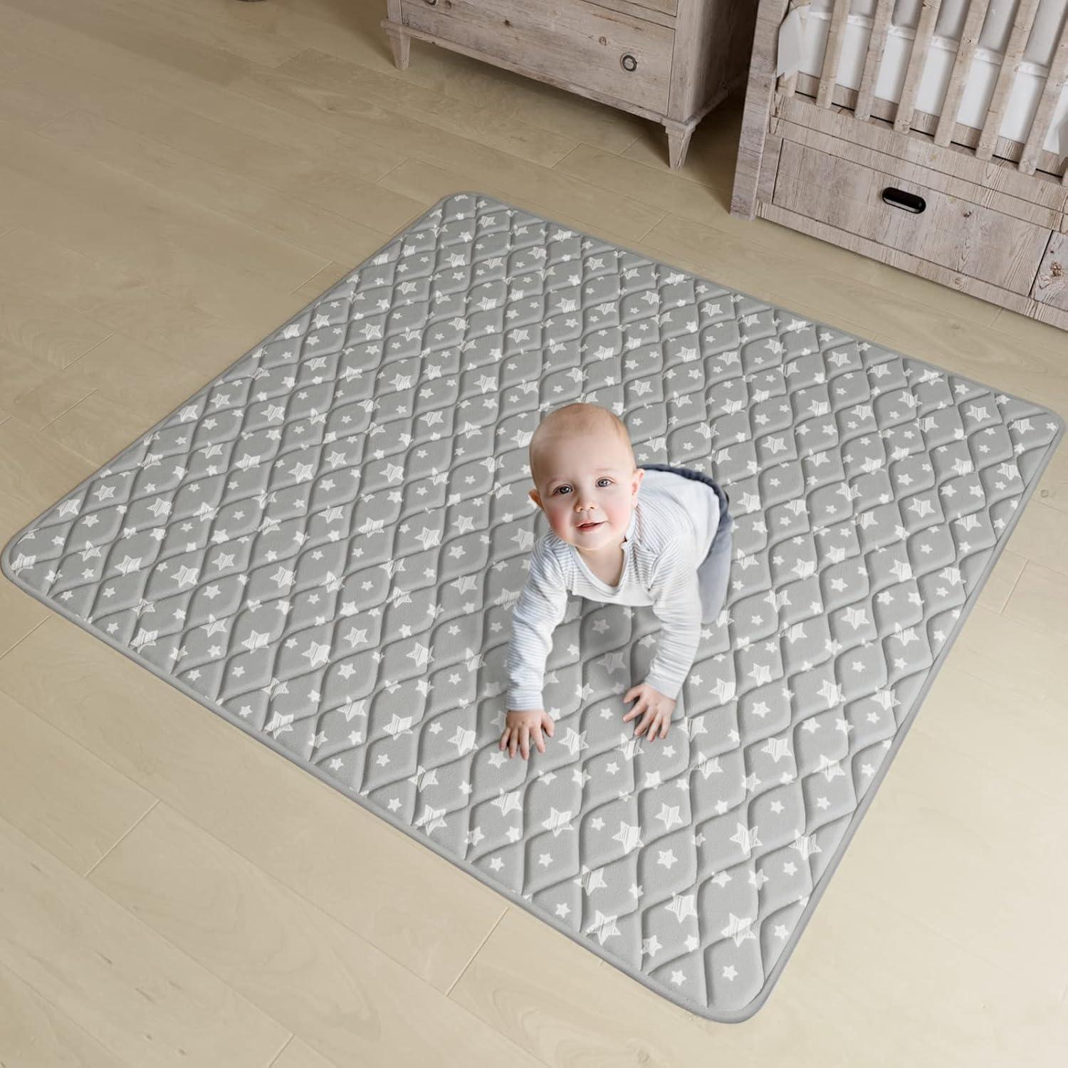 Alfombra de Juego para Bebés 127x127 cm Moonsea Antideslizante