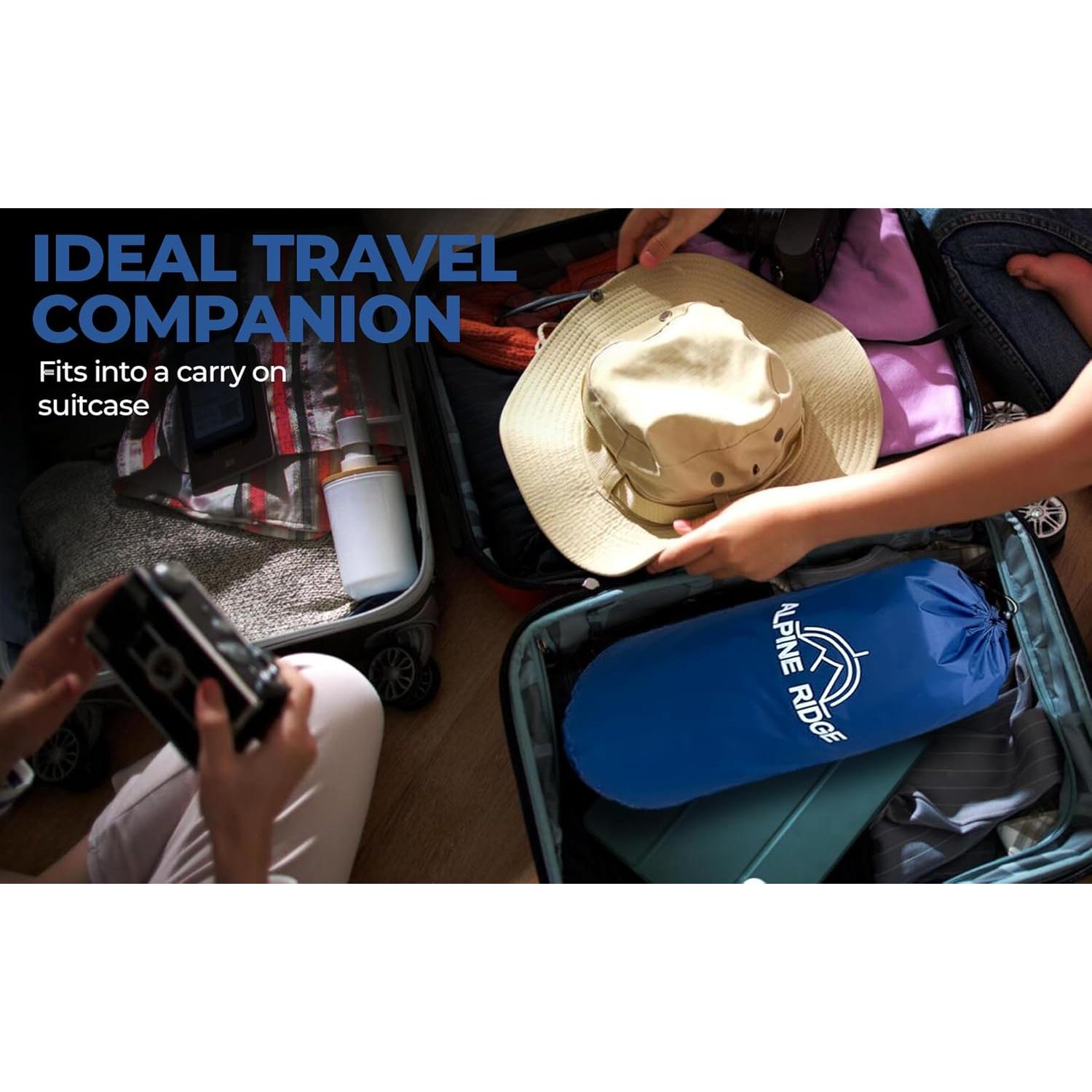 Cama Inflable para Niños Alpine Ridge con Bomba de Pie - Azul