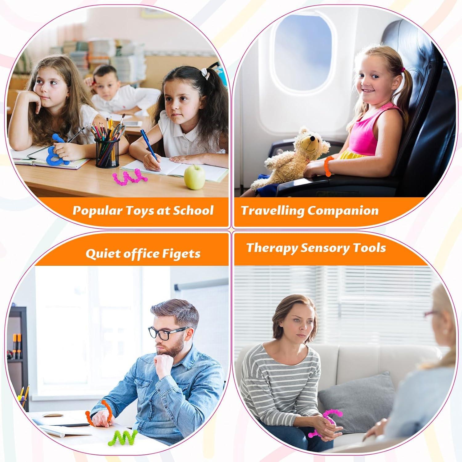 Juguetes Antiestrés Sensibles Soarly - Set de 6 Varitas 28.2 cm