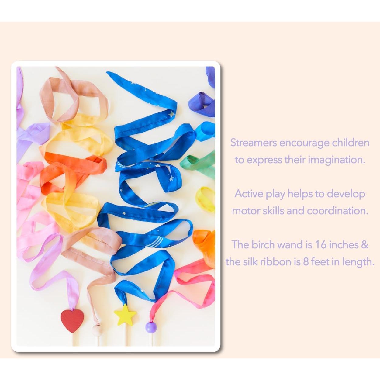 Cinta de Arcoíris Boho Sarah's Silks 2.44m Seda y Madera