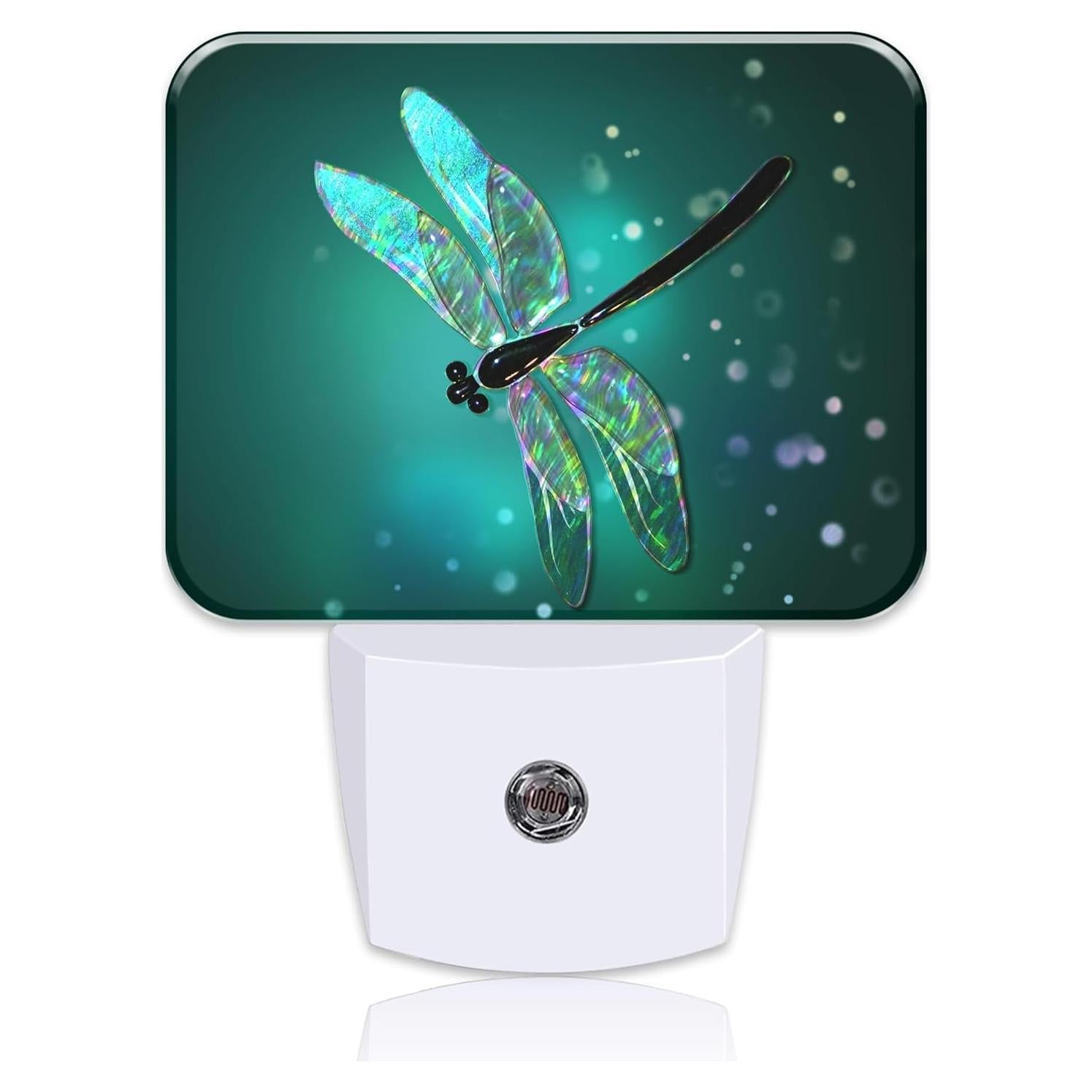 Luz Nocturna LED Dragón de Cristal con Sensor Automático