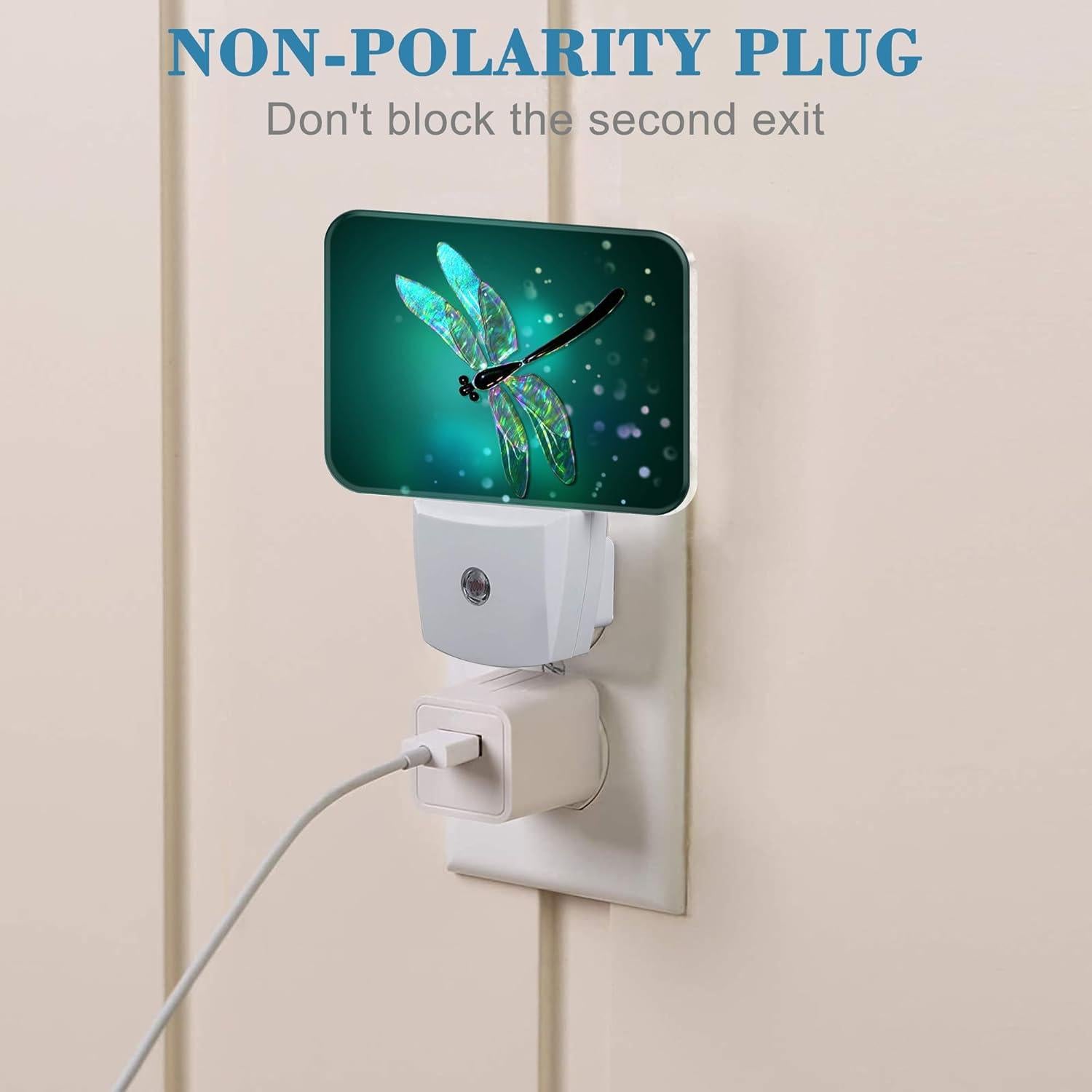 Luz Nocturna LED Dragón de Cristal con Sensor Automático