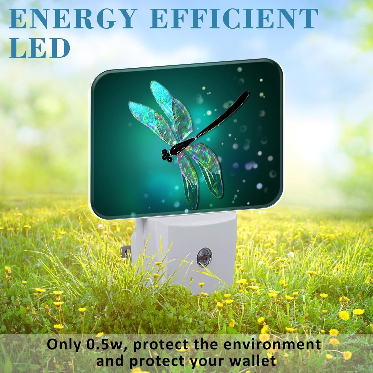 Luz Nocturna LED Dragón de Cristal con Sensor Automático