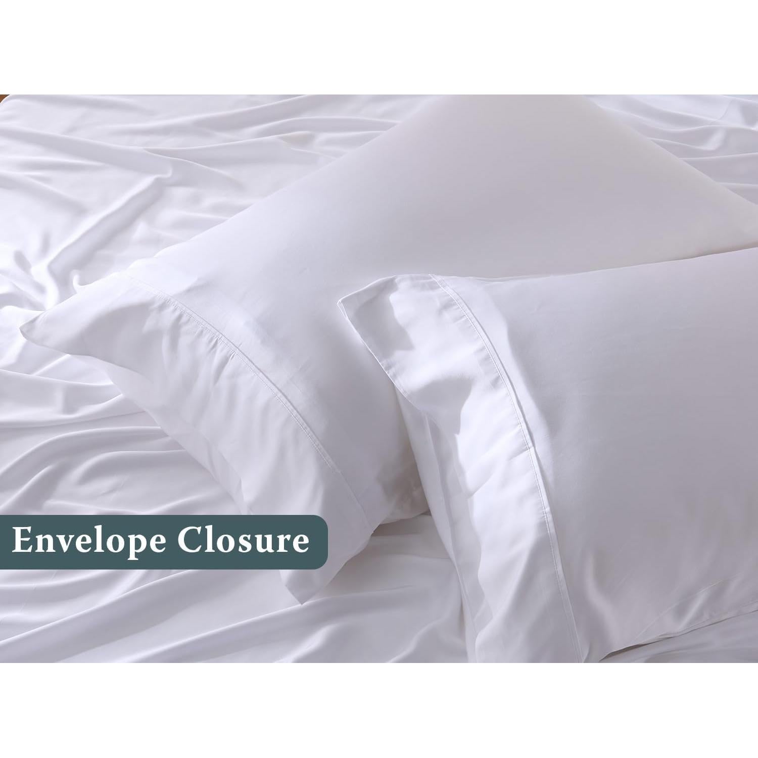 Juego de Sábanas Rey 4 Piezas HyggeB 100% Viscosa Bambú 400 Hilos