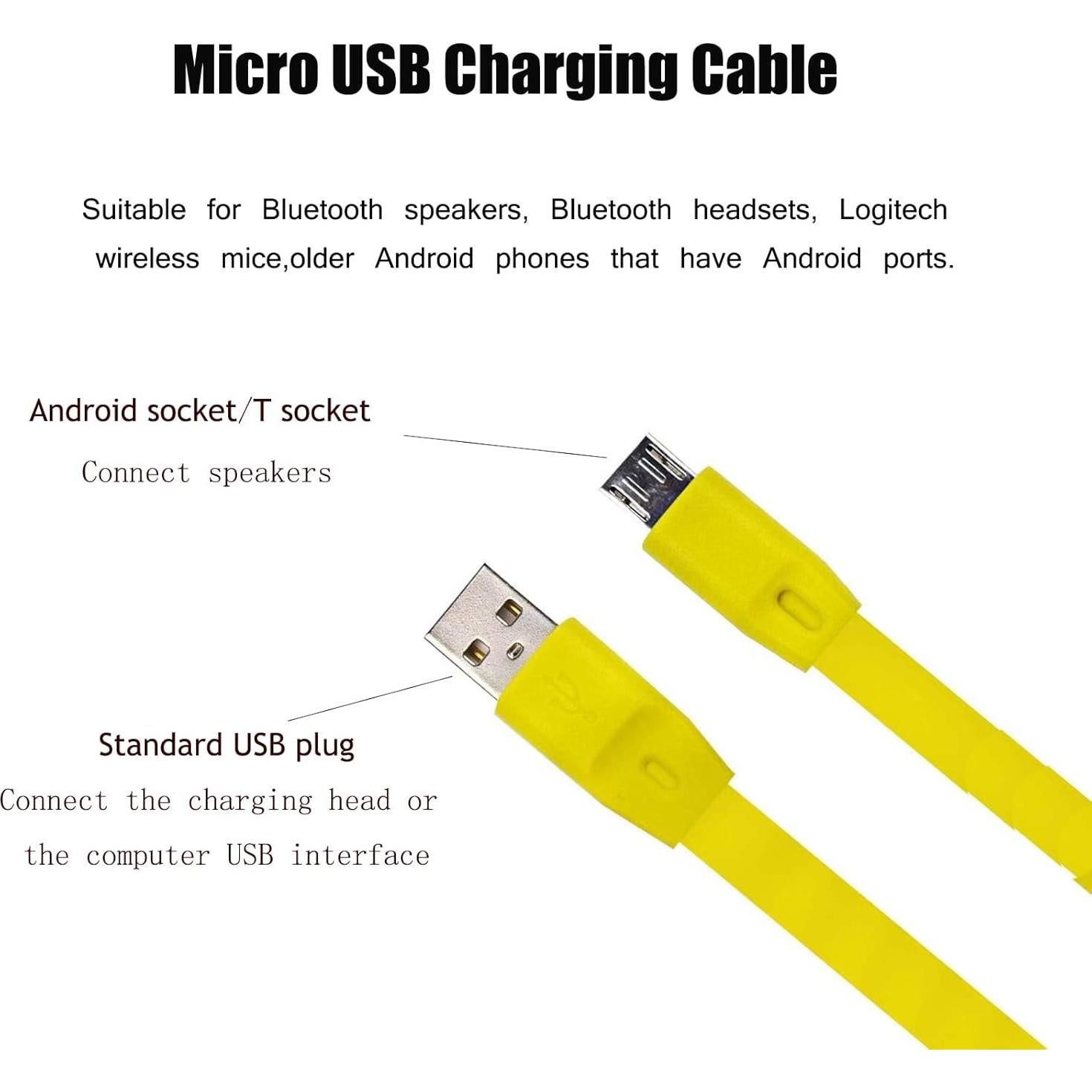 Cable de carga Micro USB 1m Tobysome para altavoces UE Boom