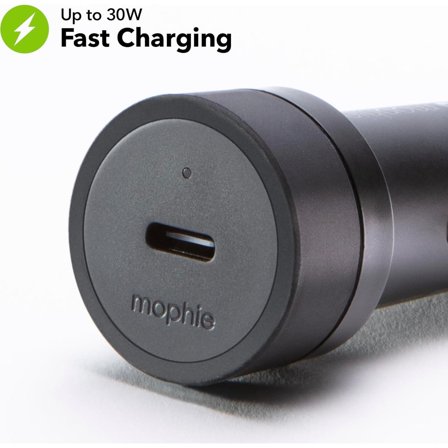 Cargador de coche Mophie 30W USB-C - Carga rápida ecológica