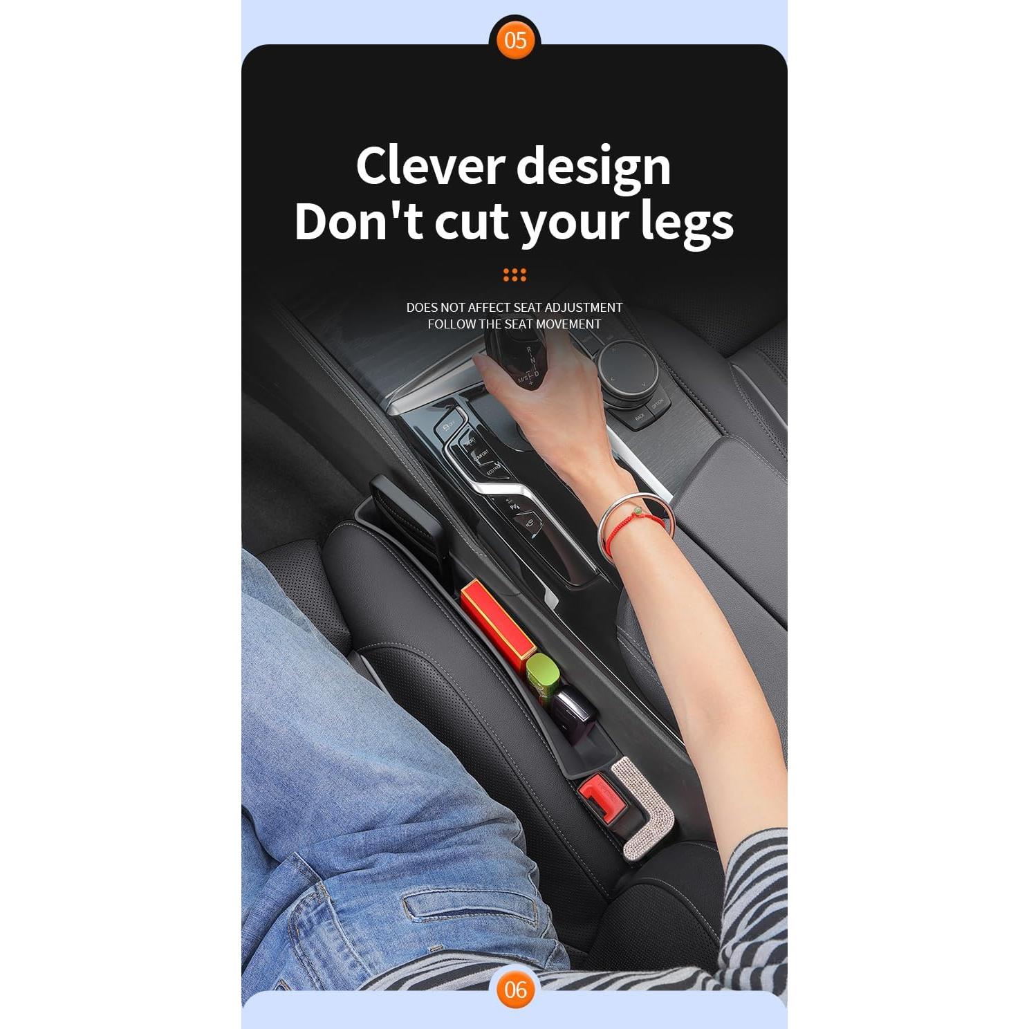 Relleno Espacio Asientos Coche AXCUWS Rosa 2 Universal 2 Piezas