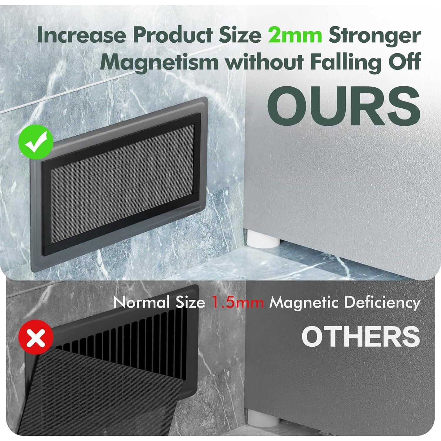 Cubiertas de Ventilación Magnéticas ACNOYEL 4"x10" - Paquete de 3