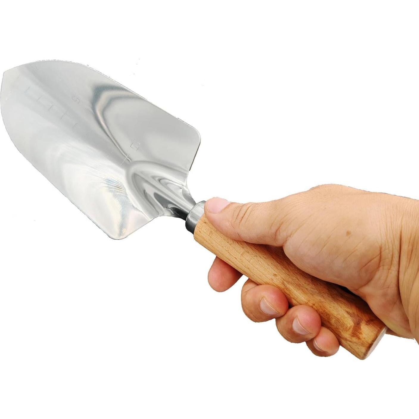 Pala de Jardín SPDTECH Acero Inoxidable Mango de Madera