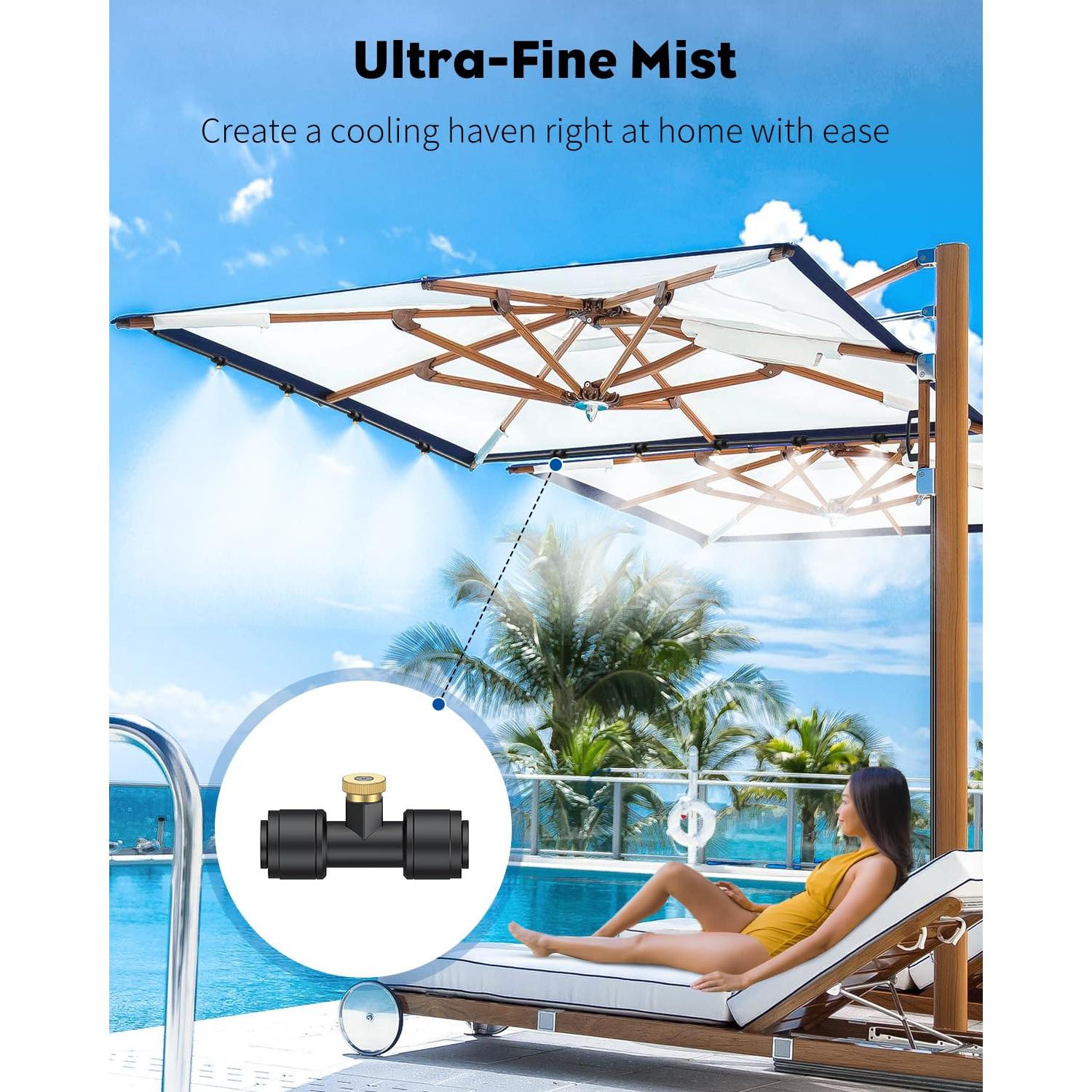 Kit de Nebulización Pawfly 50 pies con 15 Boquillas de Latón