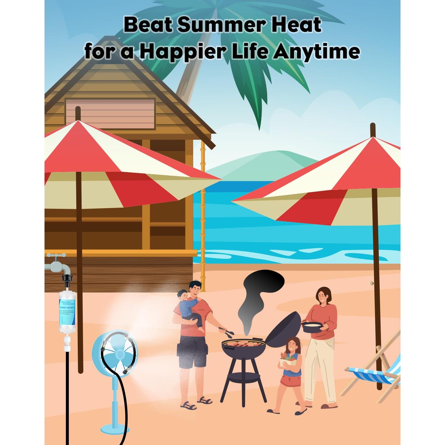 Kit de Nebulización Pawfly 50 pies con 15 Boquillas de Latón