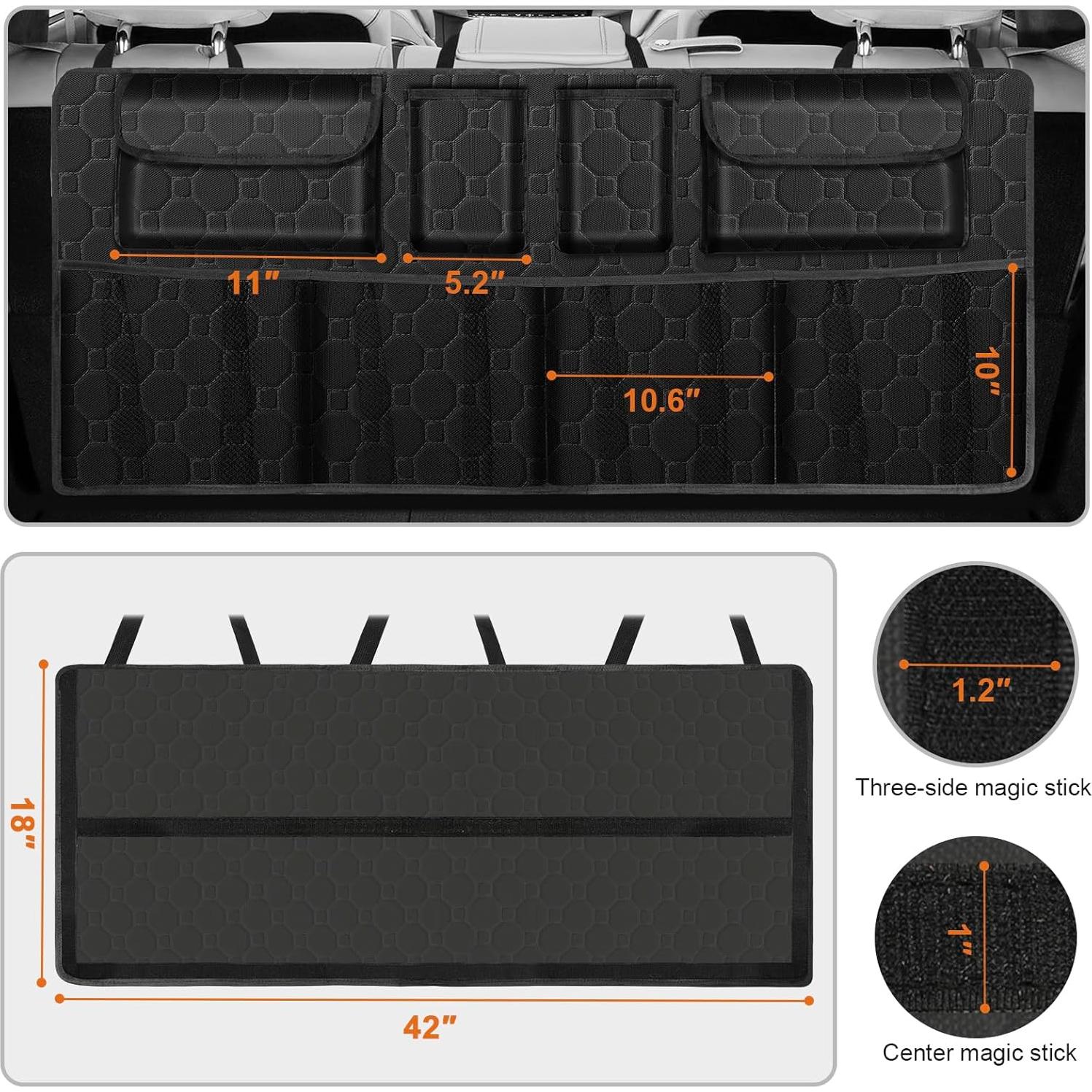 Organizador de Maletero de Coche esouler 106.68x45.72cm Negro