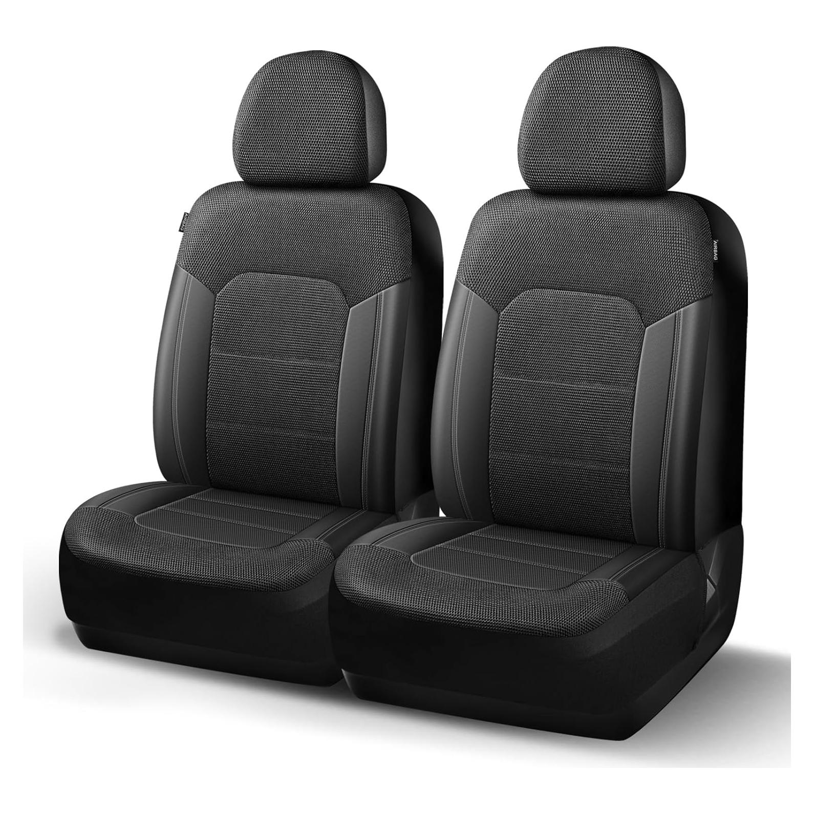 Fundas de Asiento HChengkikz Transpirables para Coche Negro