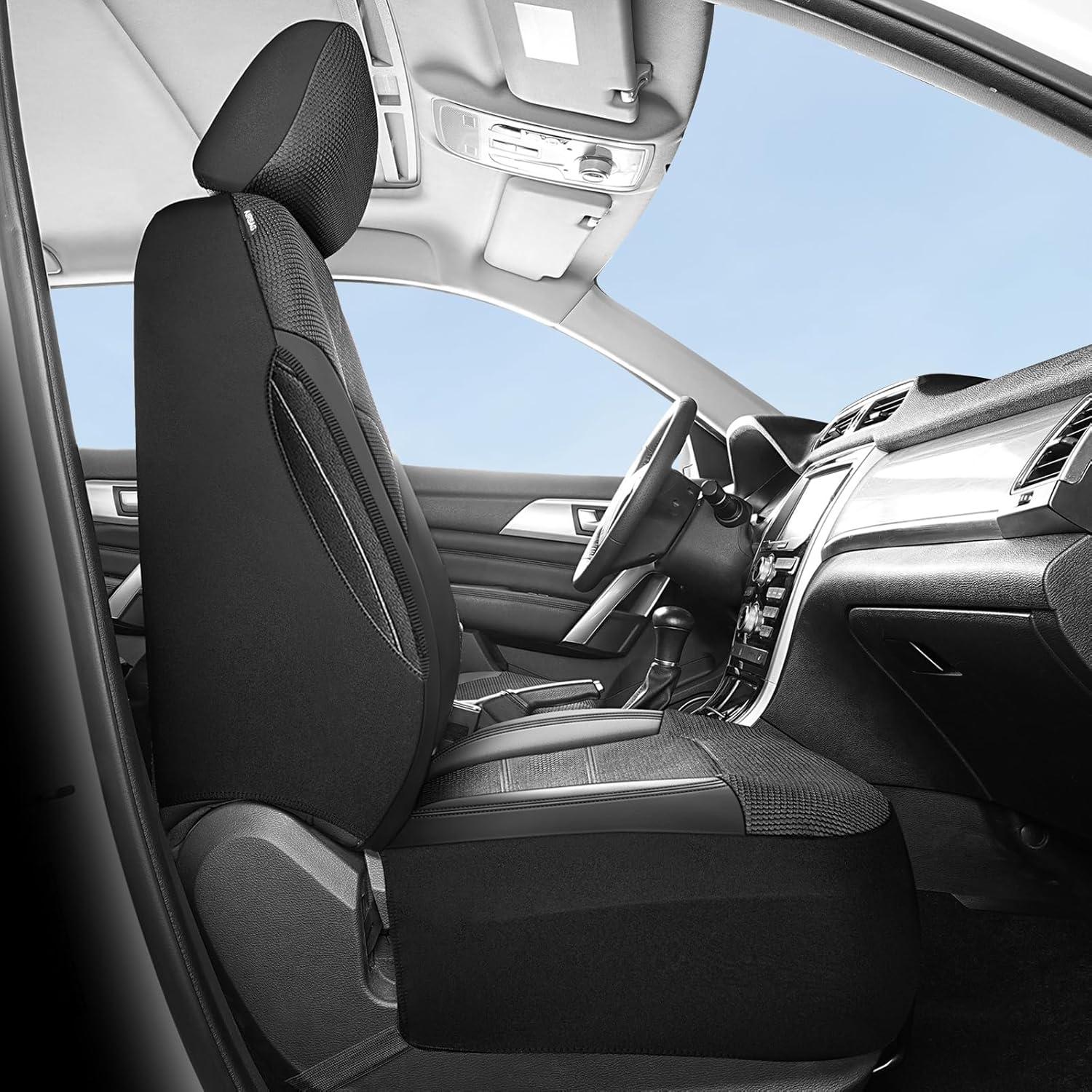 Fundas de Asiento HChengkikz Transpirables para Coche Negro