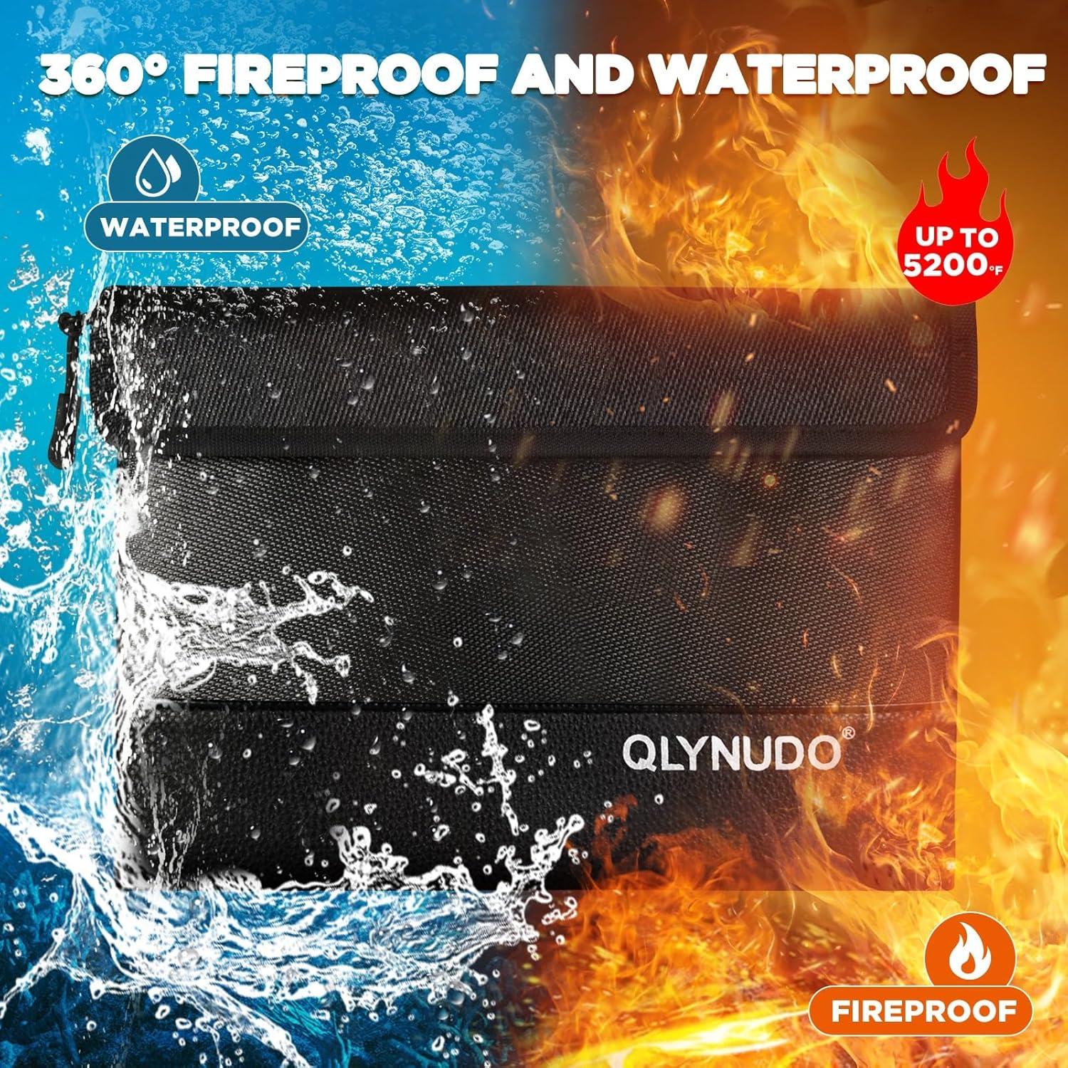 Bolsa Ignífuga QLYNUDO para Documentos 27.94x19.56 cm