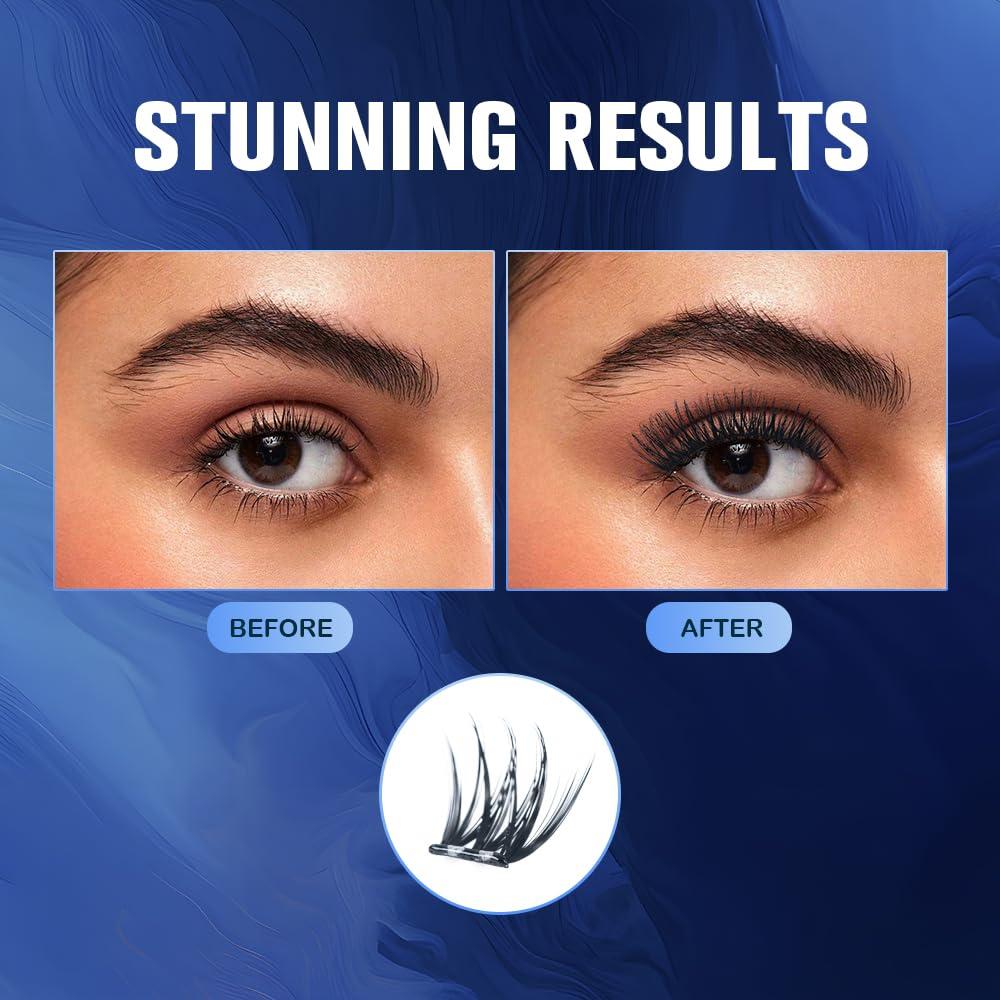 Grupos de Pestañas Autoadhesivas GOLLEE 6D Reutilizables