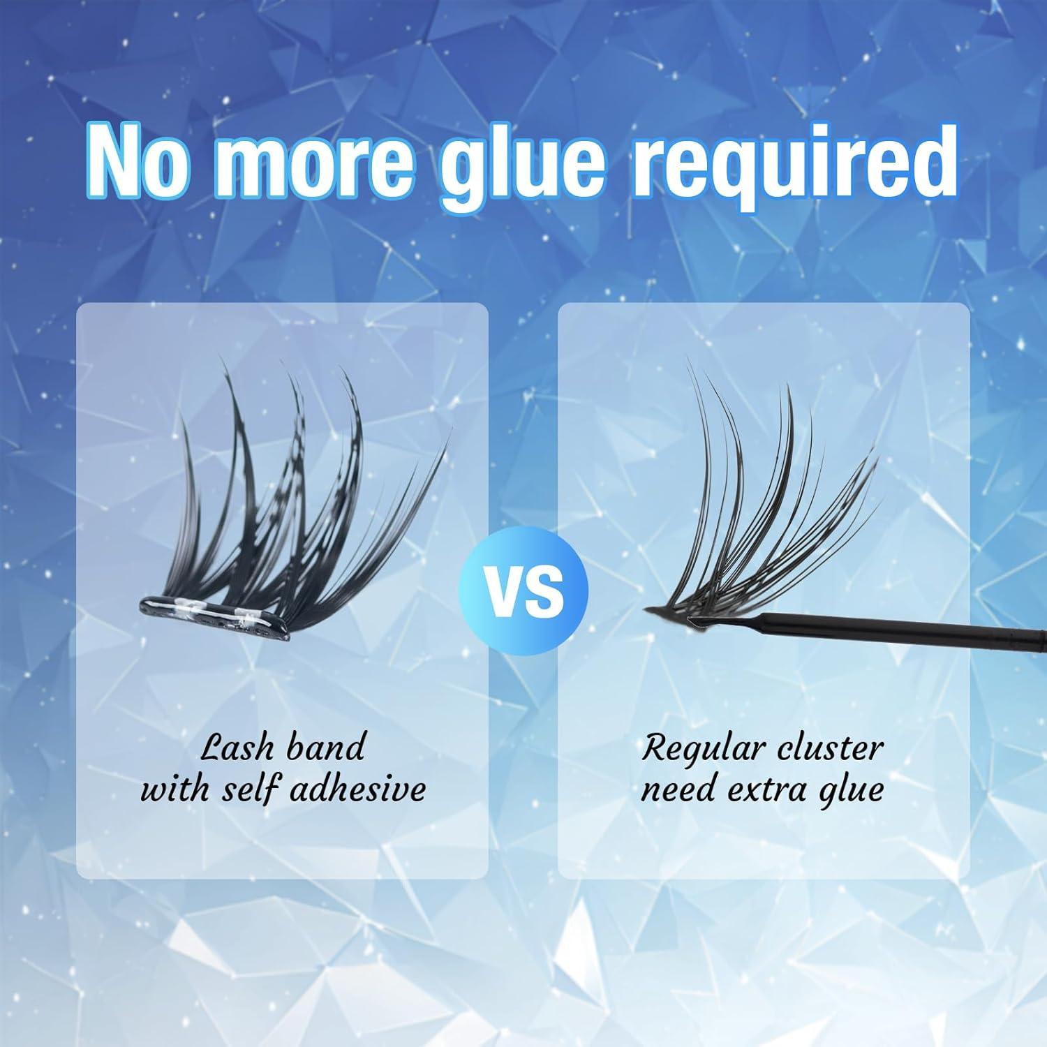 Grupos de Pestañas Autoadhesivas GOLLEE 6D Reutilizables