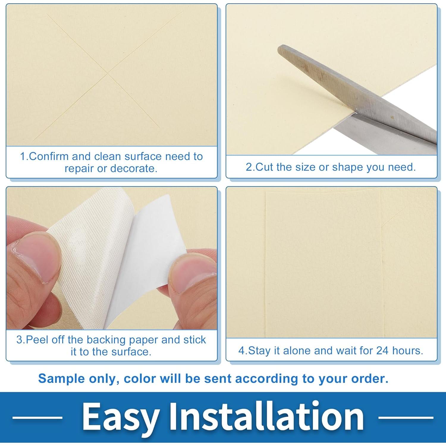 Parche de Reparación de Cuero Autoadhesivo A ABSOPRO 8x152cm Beige