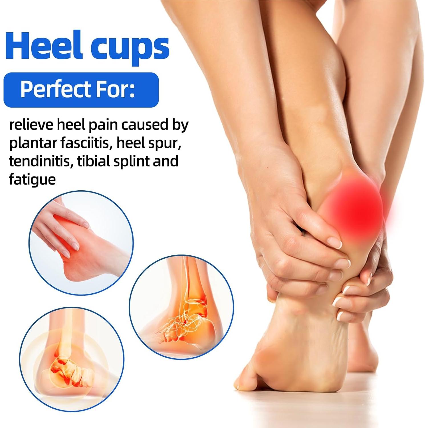 Copas de Talón de Gel JayruiMice - 2 Pares para Dolor de Talón