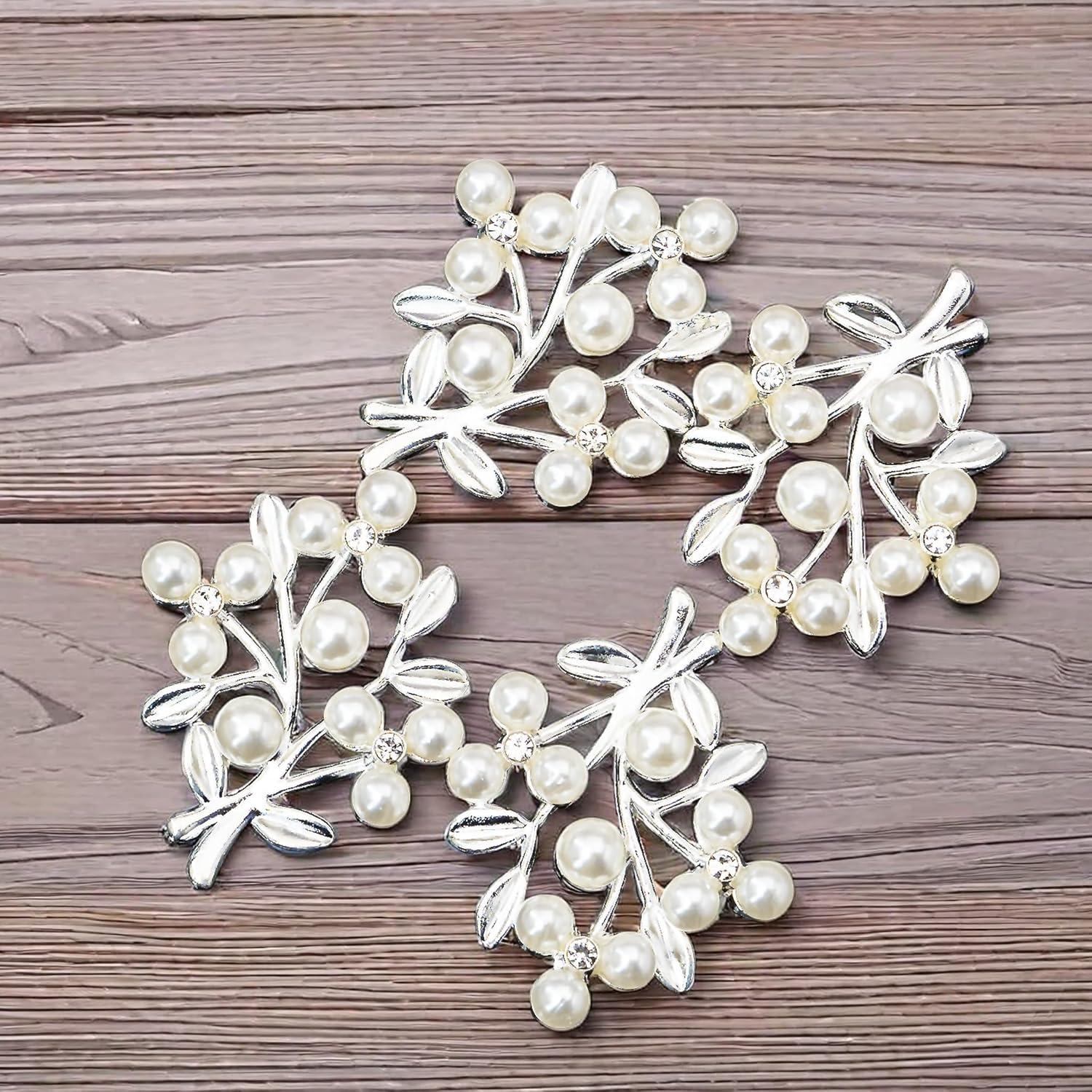 36 Piezas Adornos de Hoja con Rhinestone Oro Rodvanvo