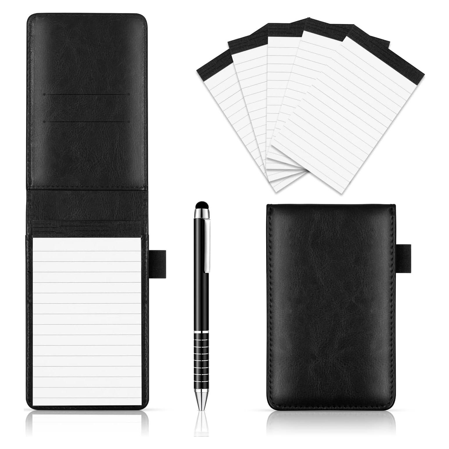 Conjunto de Bloc de Notas de Bolsillo Xhwykzz 7 Piezas Negro