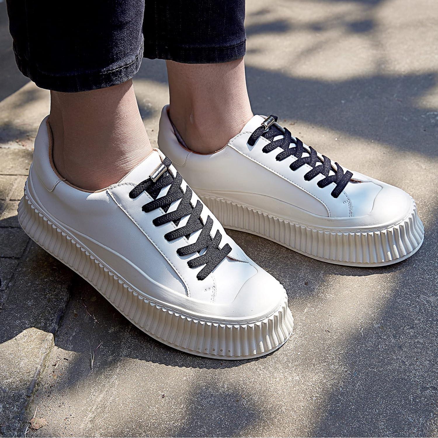 Cordoneras Elásticas Sin Nudos para Zapatillas - Negro