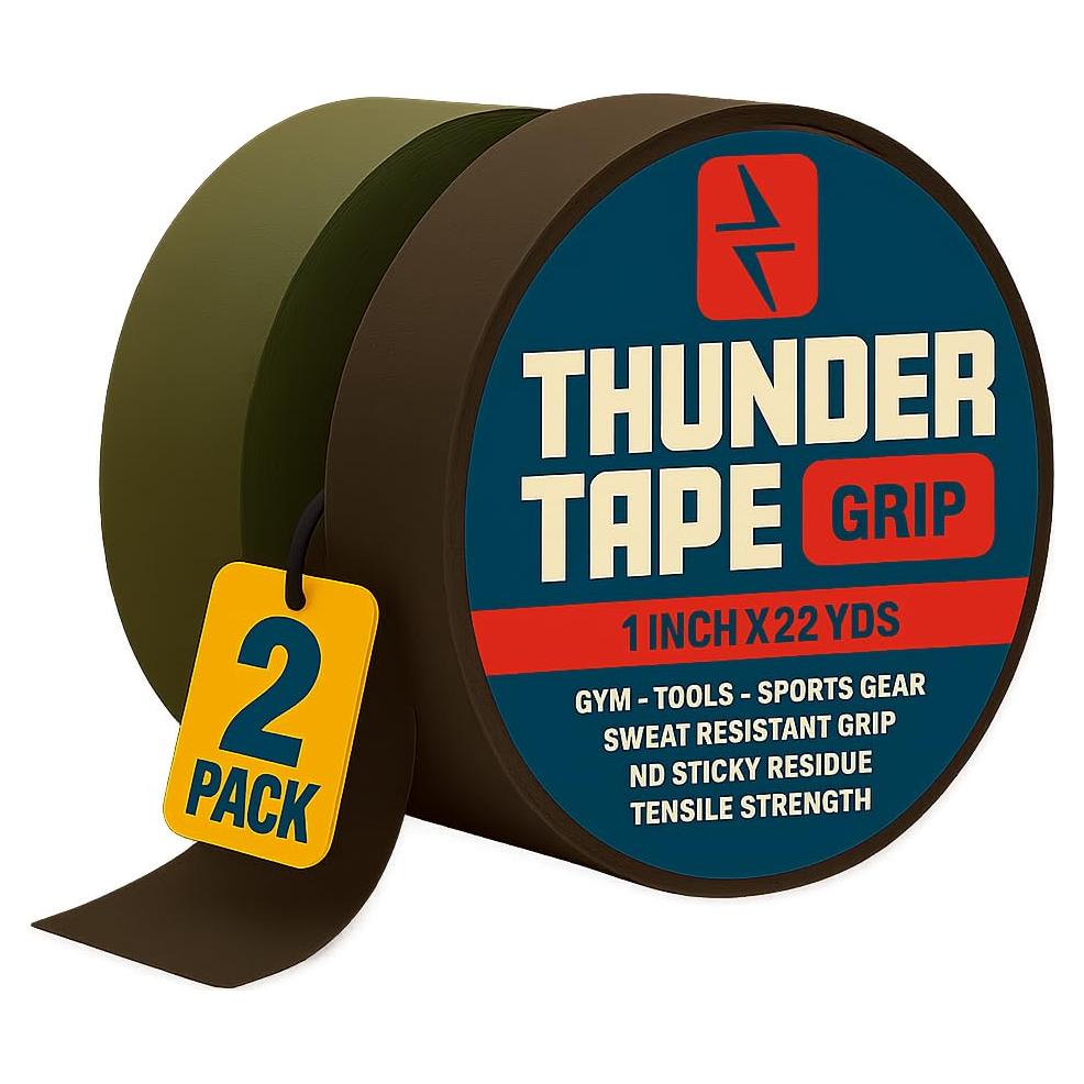 Cinta de Agarre Táctica Thunder Tape - Paquete de 2 Rollos 1" x 18.29 m