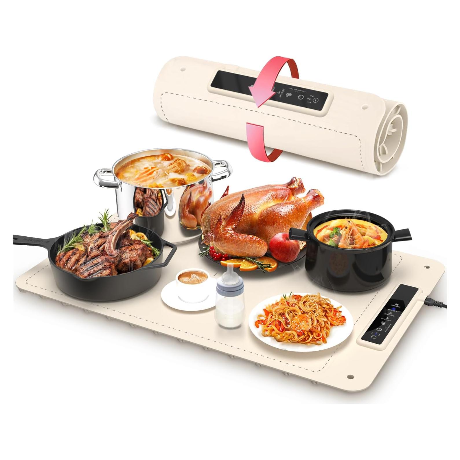 Bandeja Calentadora Eléctrica Mojimdo 250W 100°C - Blanco Crema