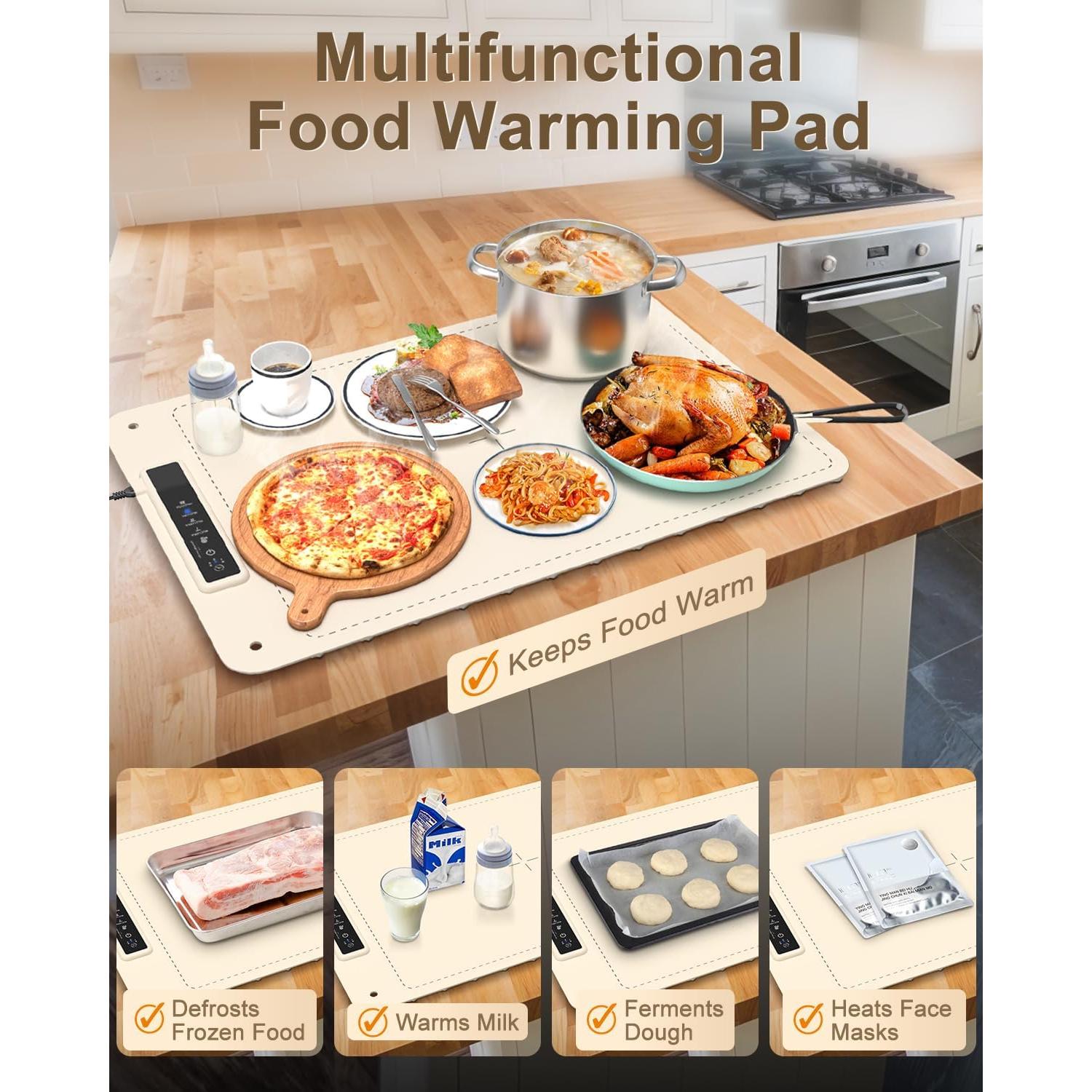 Bandeja Calentadora Eléctrica Mojimdo 250W 100°C - Blanco Crema