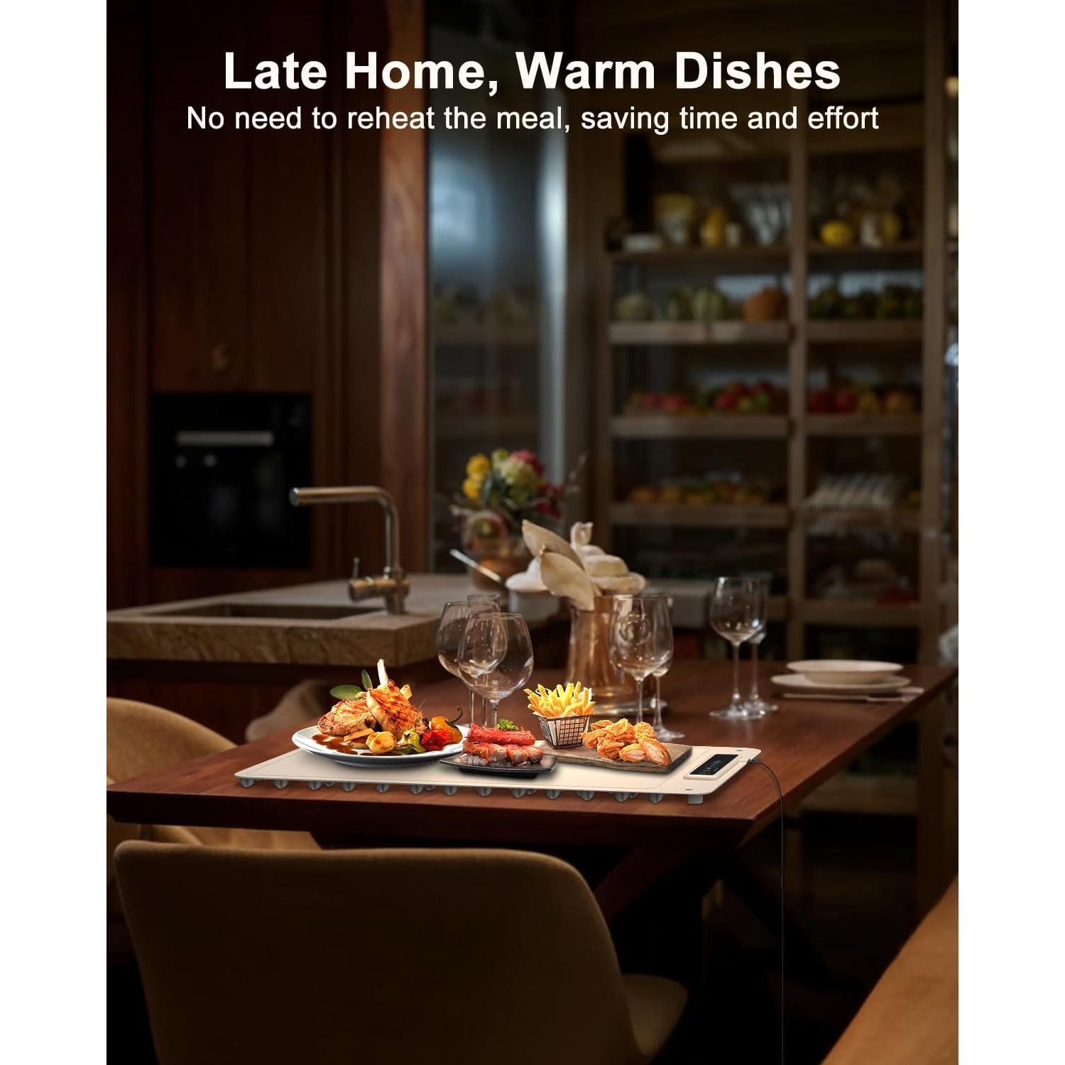 Bandeja Calentadora Eléctrica Mojimdo 250W 100°C - Blanco Crema