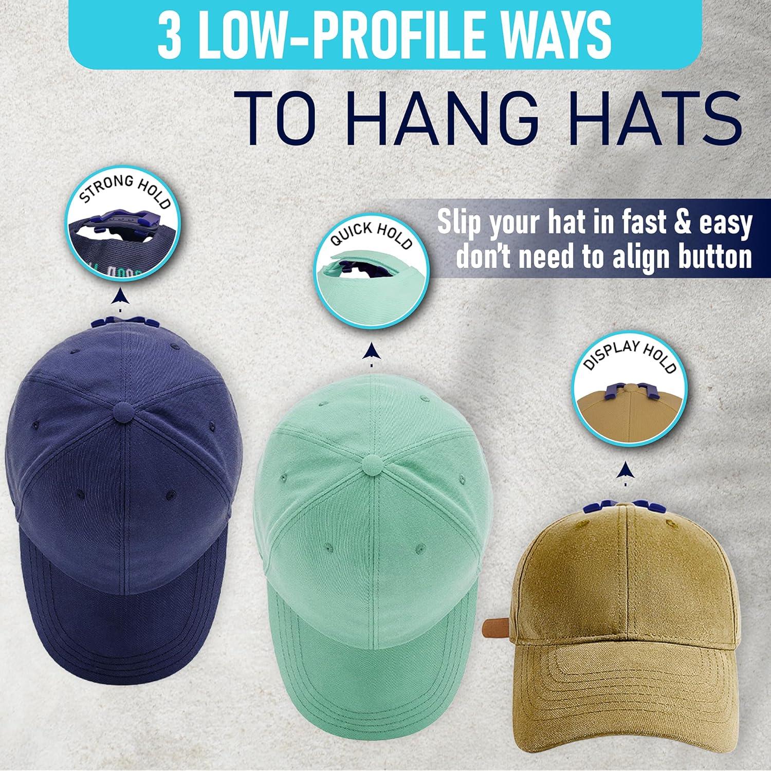 Ganchos Adhesivos para Sombreros Hula Home - Paquete de 10 Azul