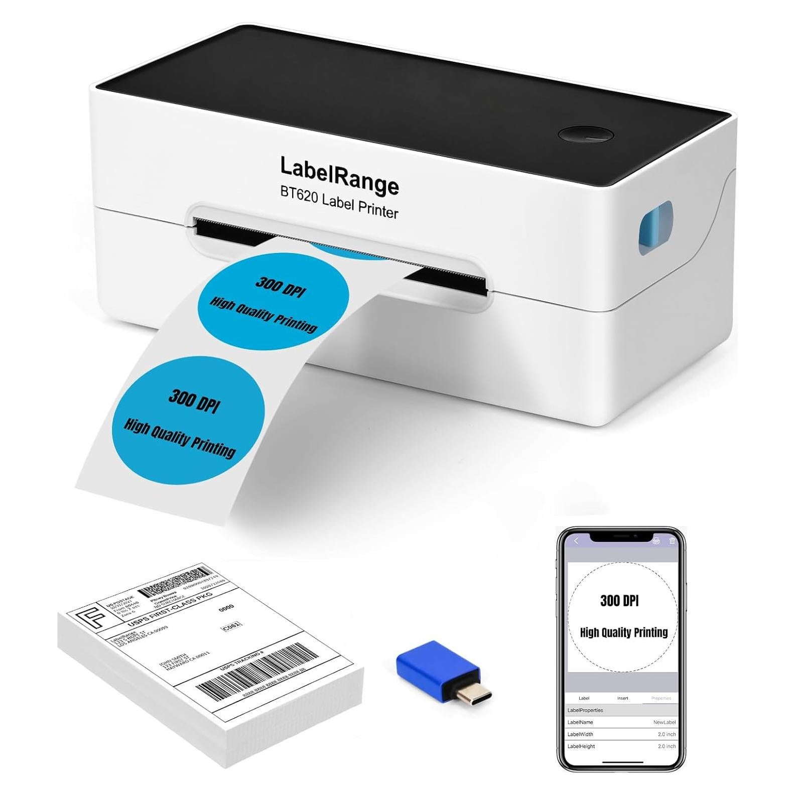 Impresora de Etiquetas Térmica LabelRange BT620 300 DPI Bluetooth USB