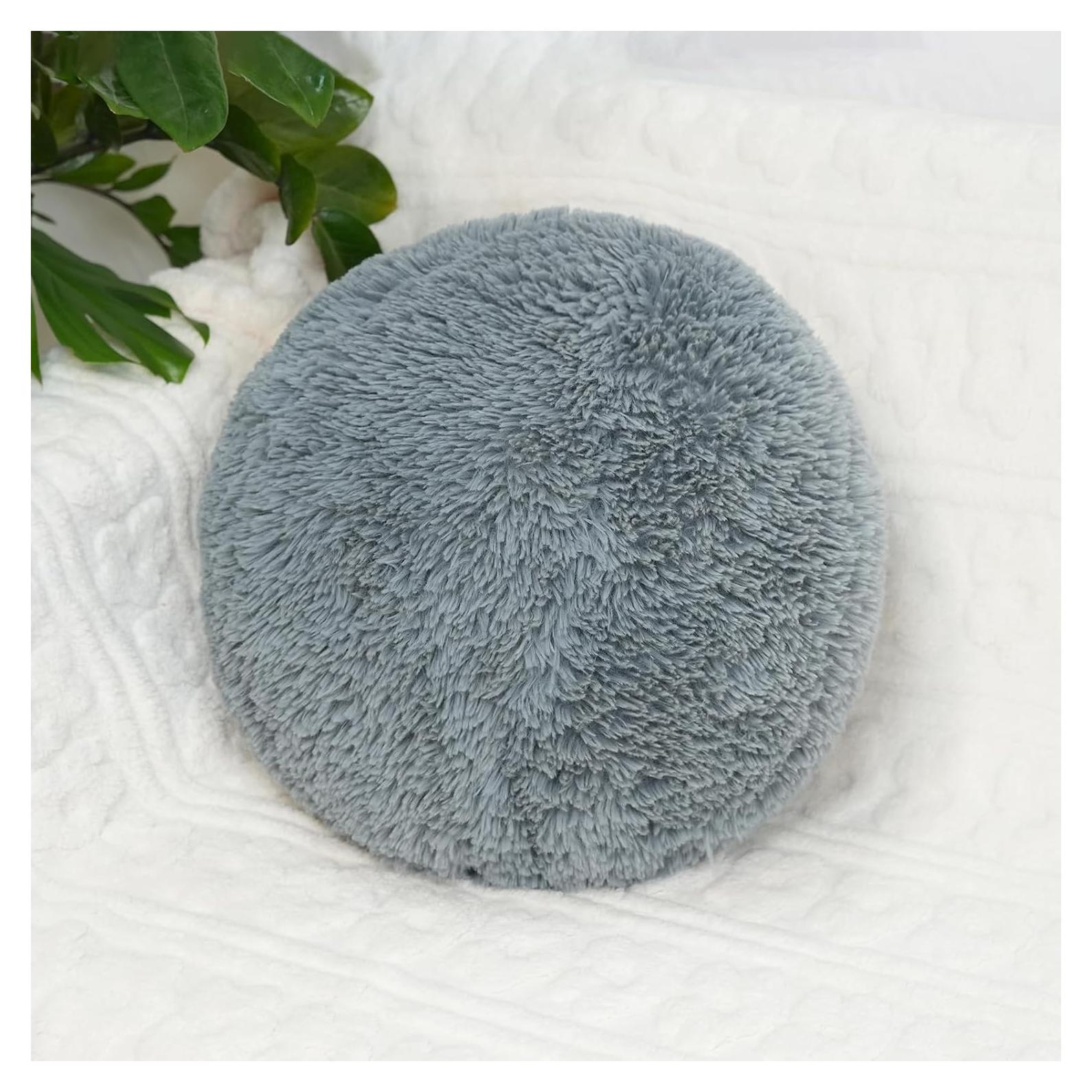 Almohada Decorativa Redonda Gotikle 35 cm Gris Suave