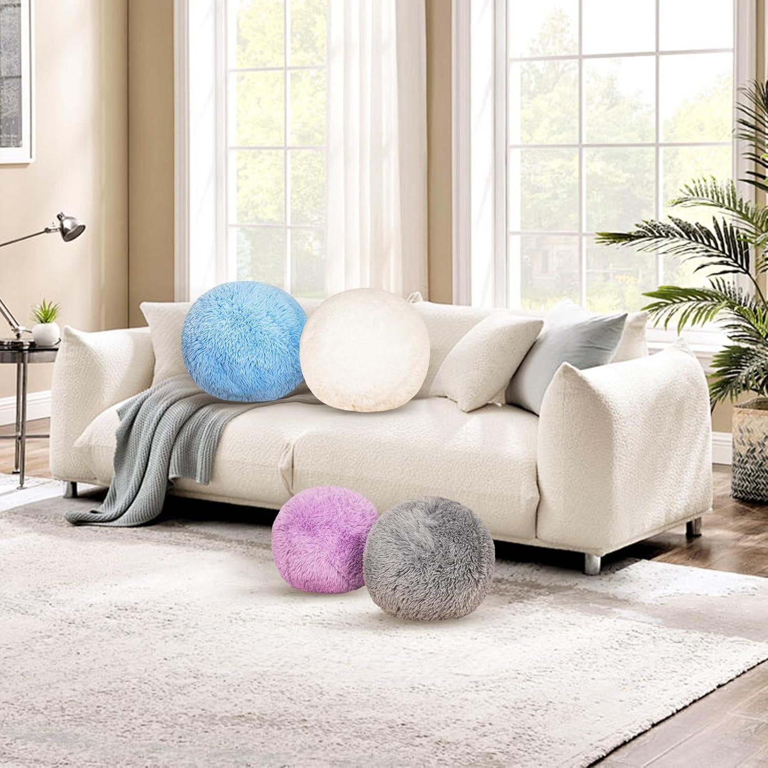 Almohada Decorativa Redonda Gotikle 35 cm Gris Suave