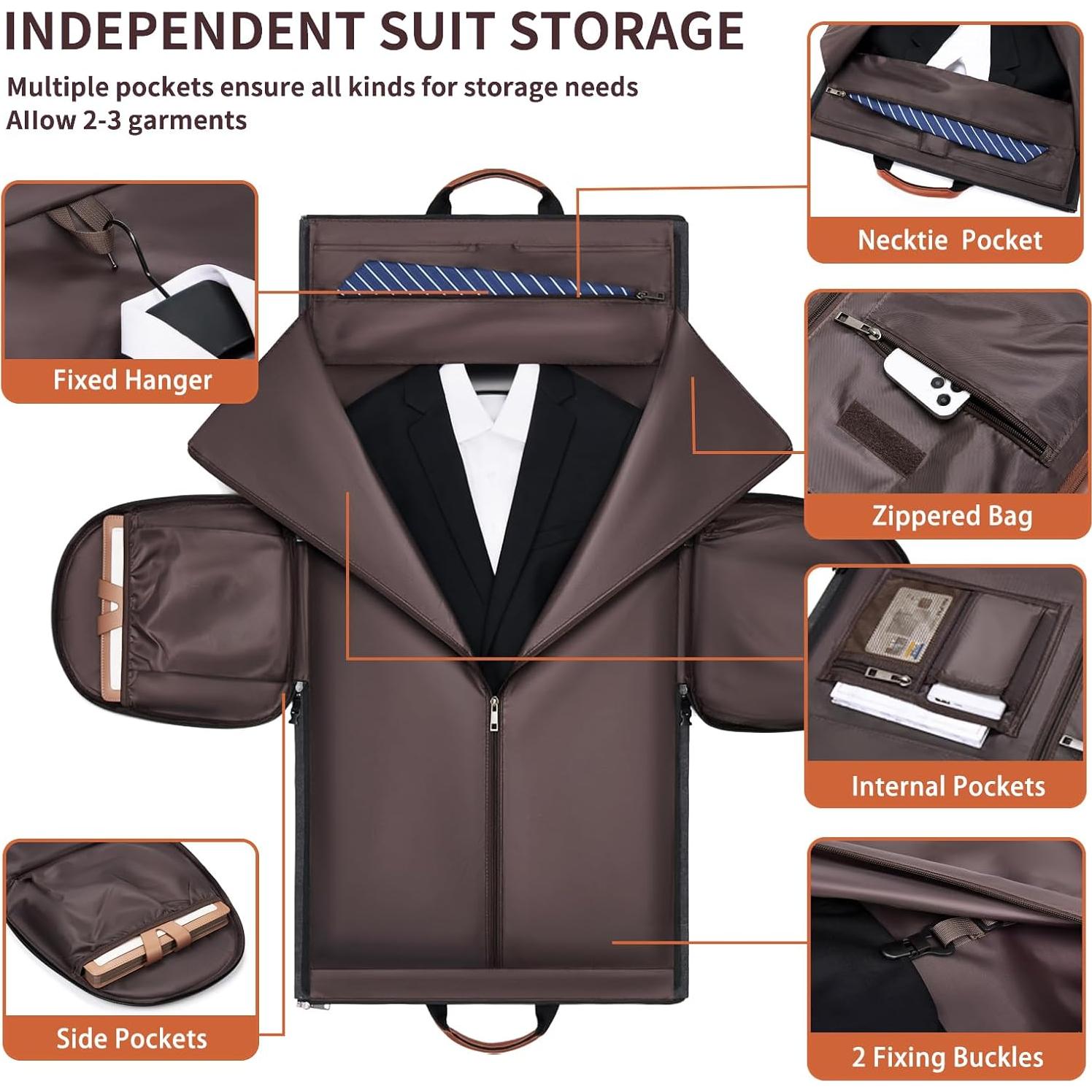 Bolsa de viaje 2 en 1 para hombres Lona Negra 50L