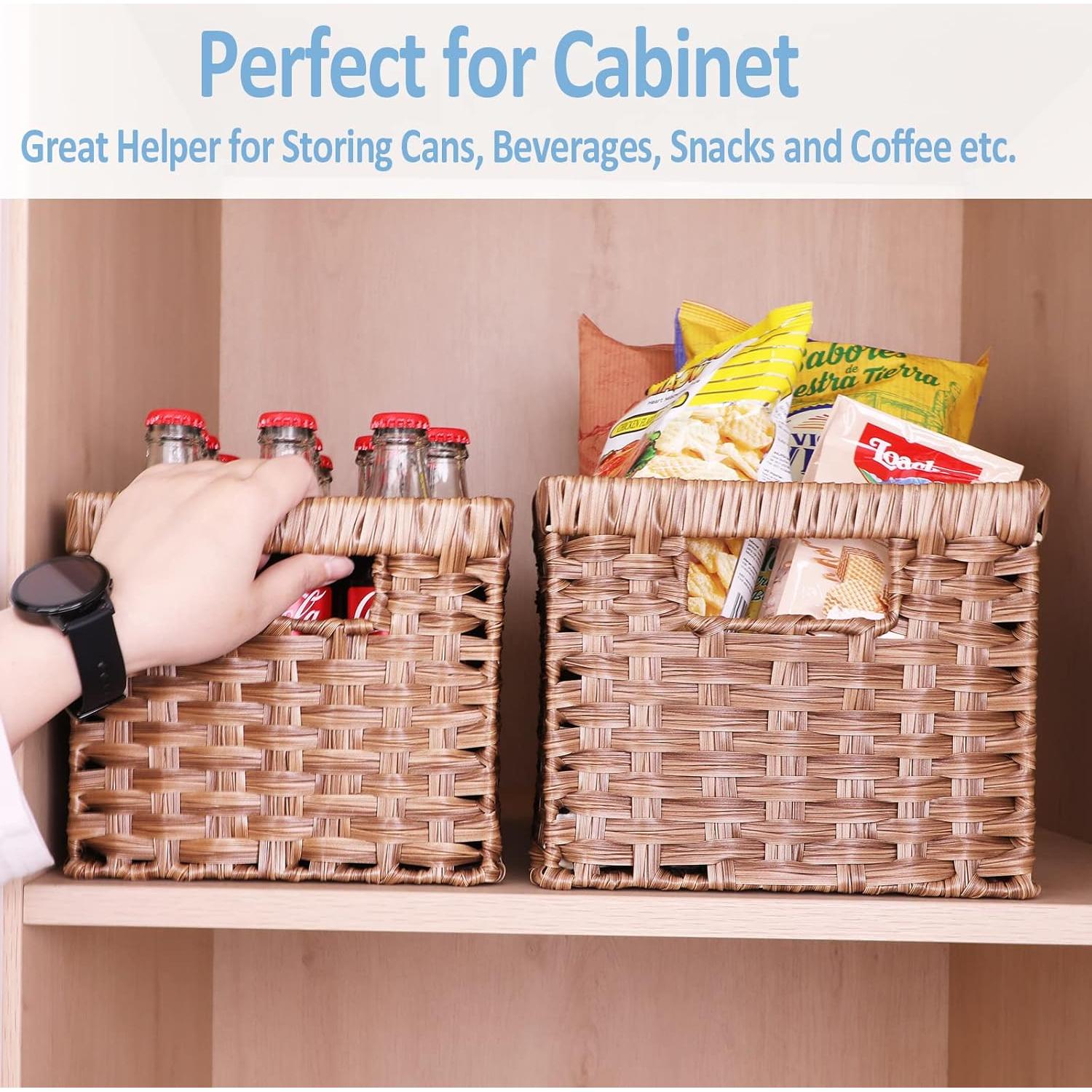 Cestas de Almacenamiento de Mimbre ROSOS 2 Pack Impermeables