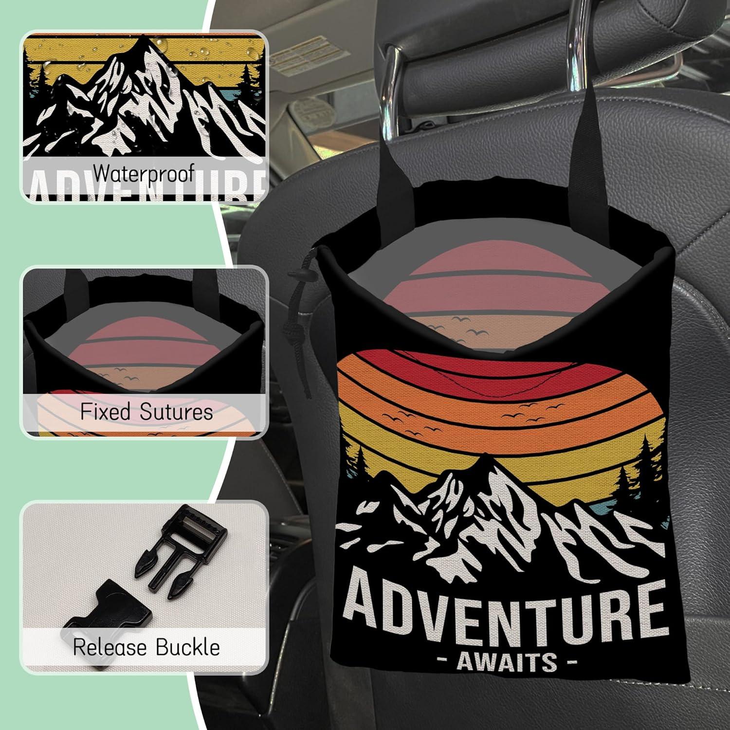 Bolsa de Basura para Coche NHNXHWIA Aventura Montaña Impermeable