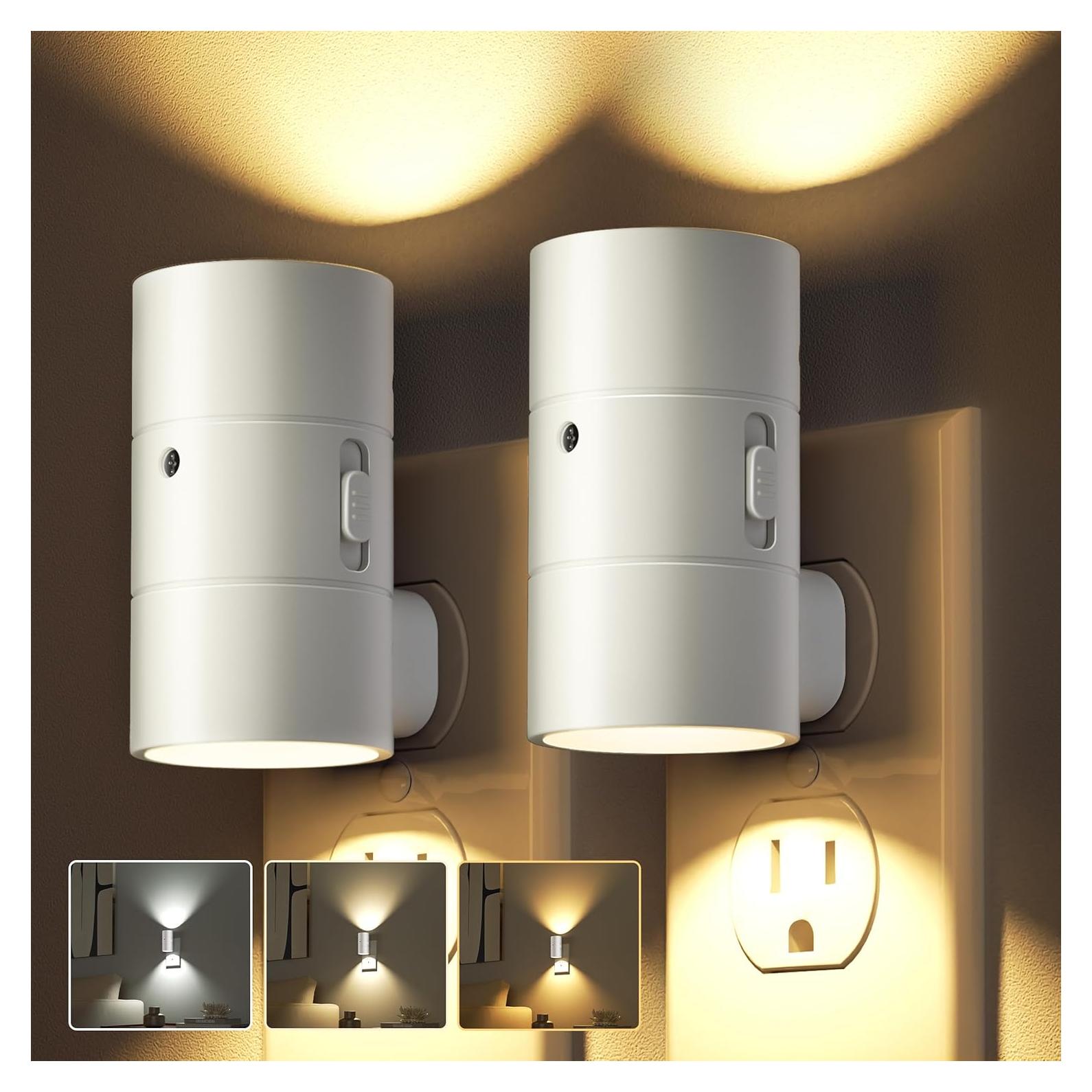 Luces Nocturnas LED JOFIOS 2 Paquete Regulables 3 Temperaturas