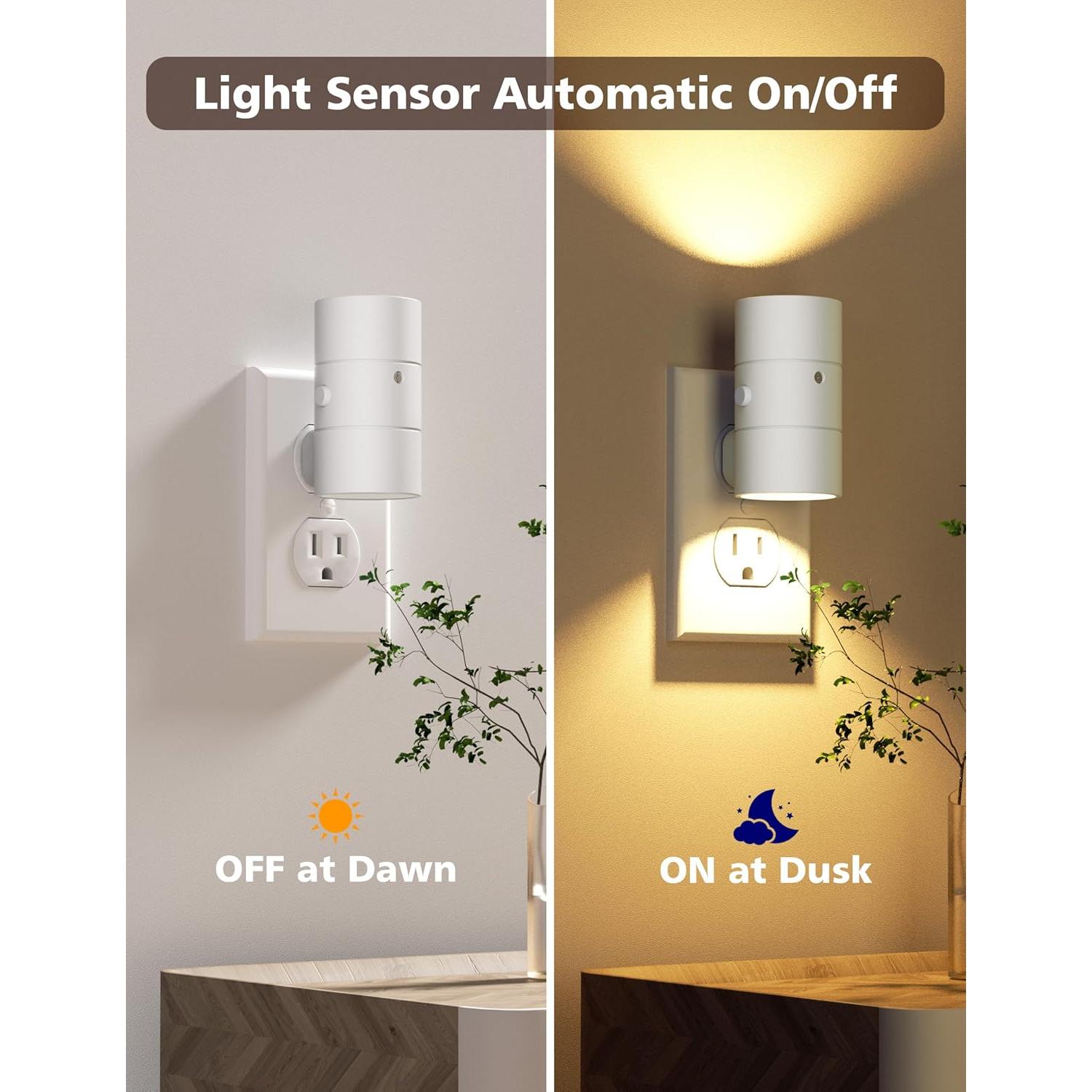 Luces Nocturnas LED JOFIOS 2 Paquete Regulables 3 Temperaturas
