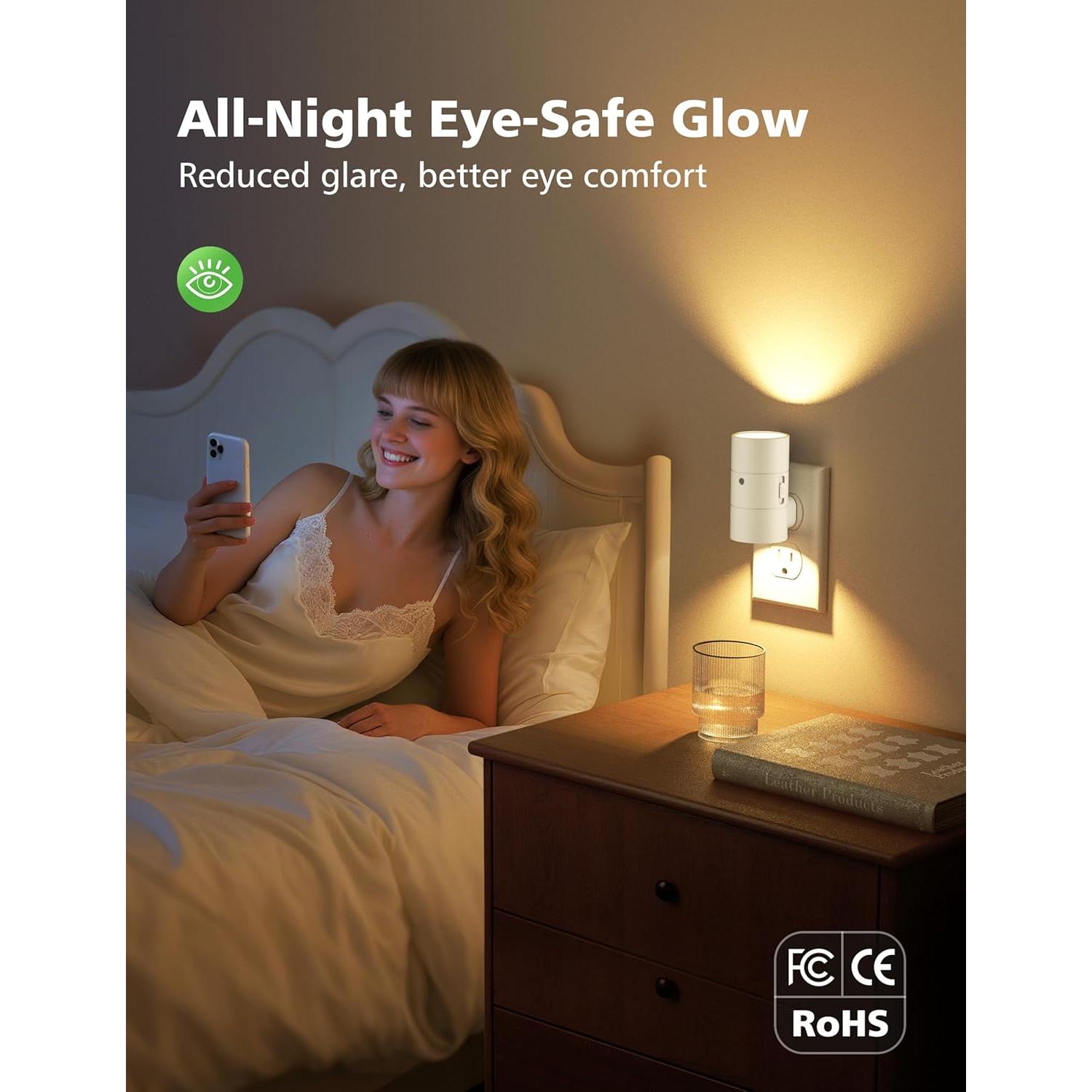 Luces Nocturnas LED JOFIOS 2 Paquete Regulables 3 Temperaturas