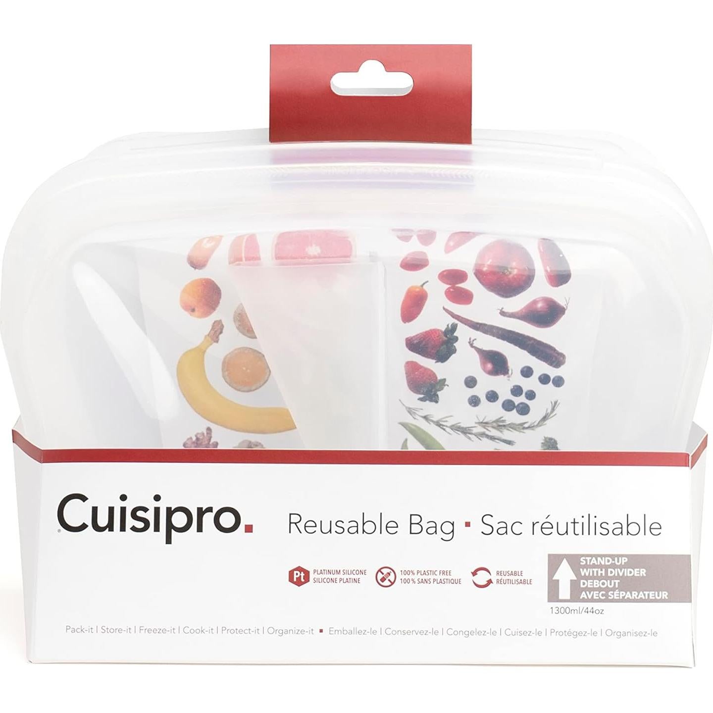 Bolsa de Silicona Reutilizable Cuisipro 1.24L con Divisor