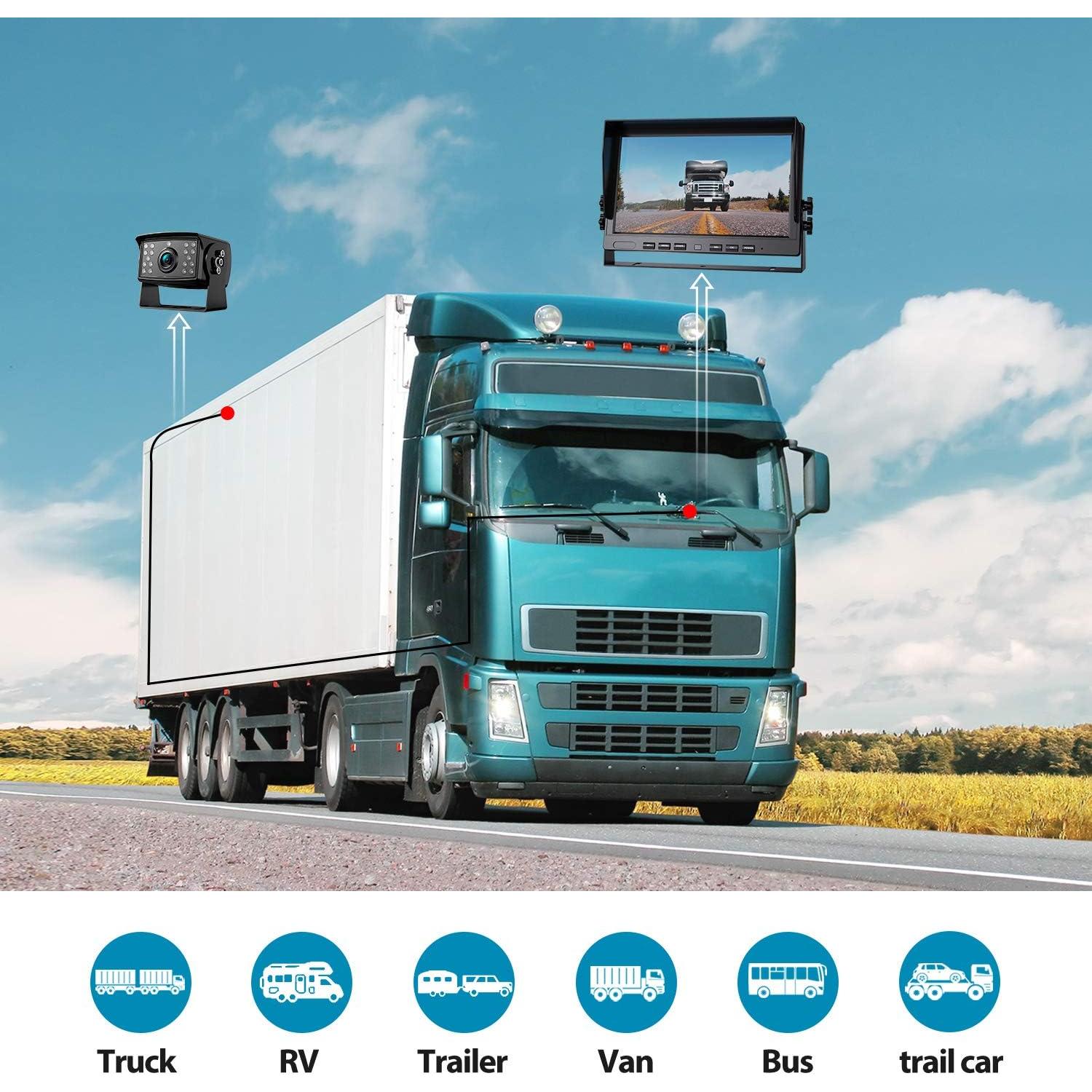 Sistema de Cámara de Respaldo Fookoo 10" HD con Grabación