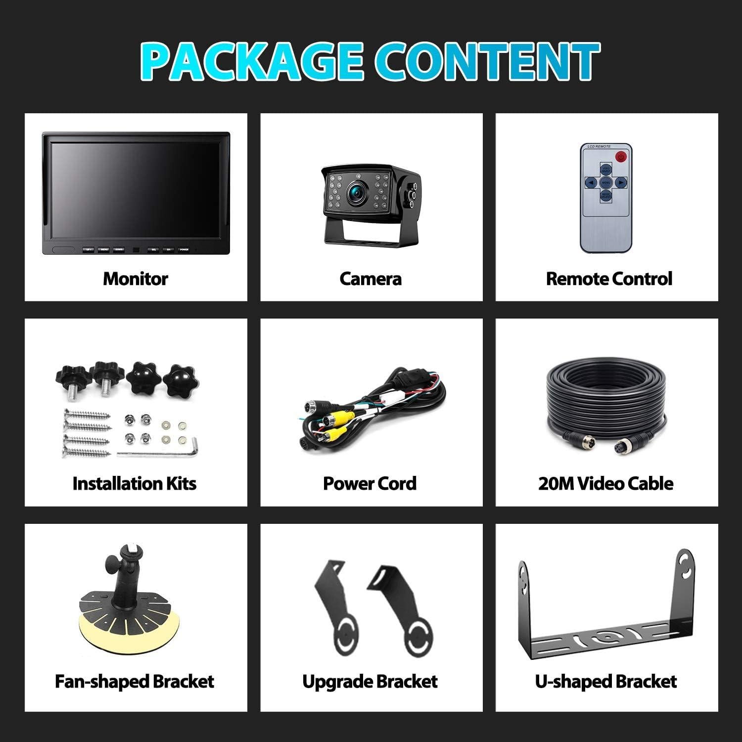 Sistema de Cámara de Respaldo Fookoo 10" HD con Grabación