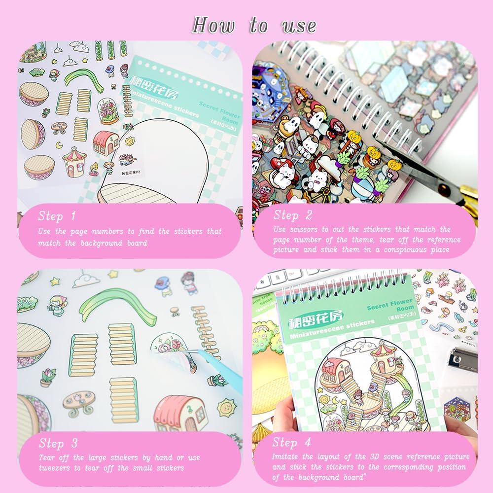 Kit de Manualidades Dwpetzo 3D - Libro de Stickers 20 Sets