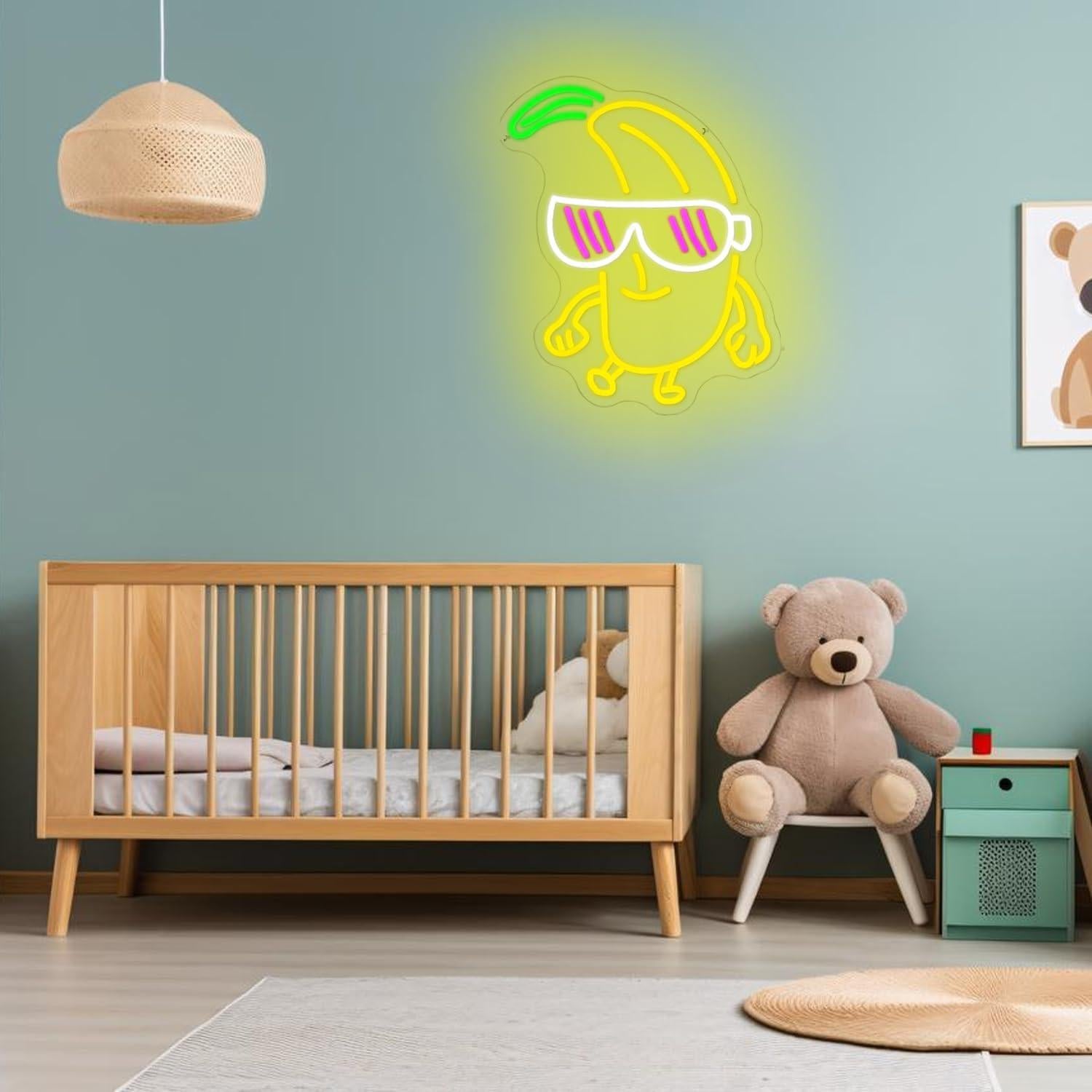 Luz de Neón LED Banana con Gafas Regulable 32.3x40cm