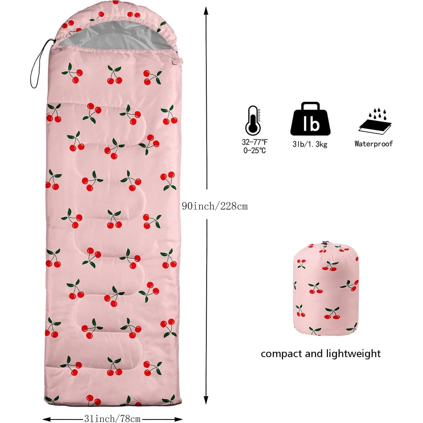 AILONEN Outer Space Astronaut Camping Sleeping Bags,Lightweight & Waterproof,3 Season Warm & Cool Weather,Cartoon Sleeping Bags for Kids,Boys Girls Travelling,Outdoors