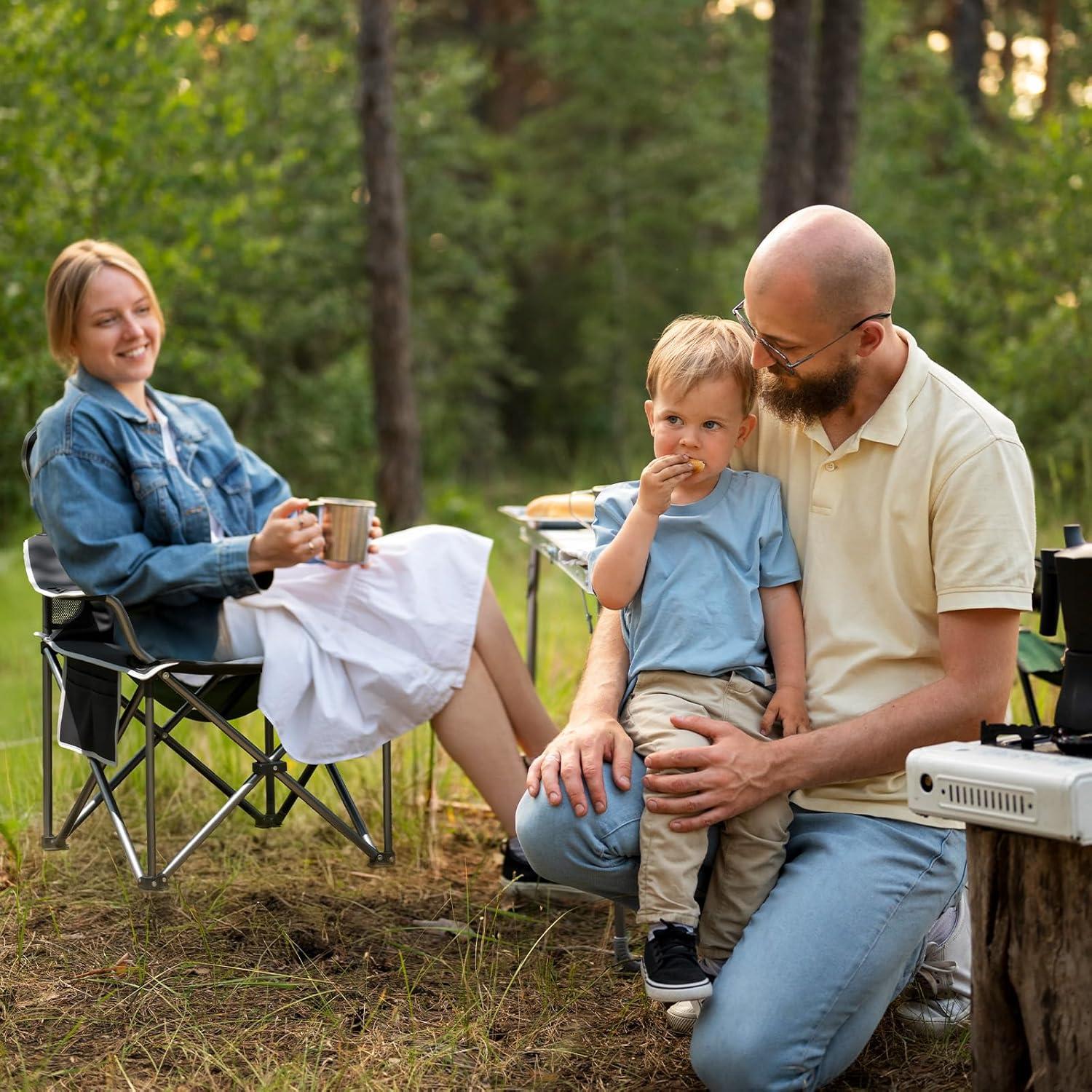 Silla de Camping Plegable OLIXIS Alta Resistencia 204kg